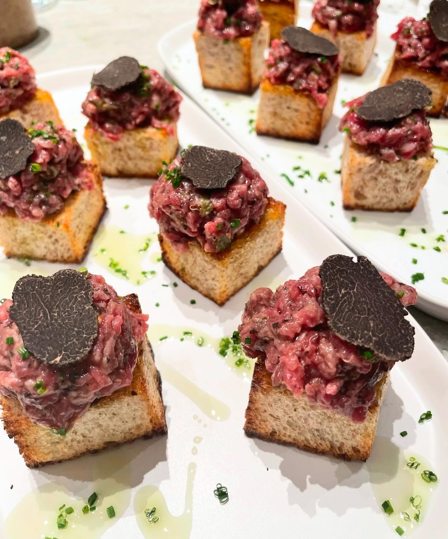 Just Before We Clean the Counters… One Last Bite.
Mini beef tartare bruschetta with black truffles.
Crunchy, toasty bruschetta meets silky tartare, finished with that unmistakable truffle aroma.
Served with a drizzle of olive oil and chef’s chives—because even the last bite before Passover deserves finesse.
See you on the other side of the Seder. 🌿#YallaMarVa
#MarvaDining #PrePassoverBite #TruffleTartare #PrivateDining #CrunchyBite #TruffleVibes #FoodieTrend #ViralEats #LuxuryBites #ChefLife #FineDining #FoodieHeaven #TastingMenu #BlackTruffleMagic #BruschettaGoals #PassoverPrep #LastBiteBeforePassover #EpicureanVibes #GourmetSnacks #DecadentEats #ElevatedBites #FarmToTableVibes #RusticLuxury #TruffleLovers #SmallBitesBigFlavor #ArtOnAPlate #chefitaibenmeir