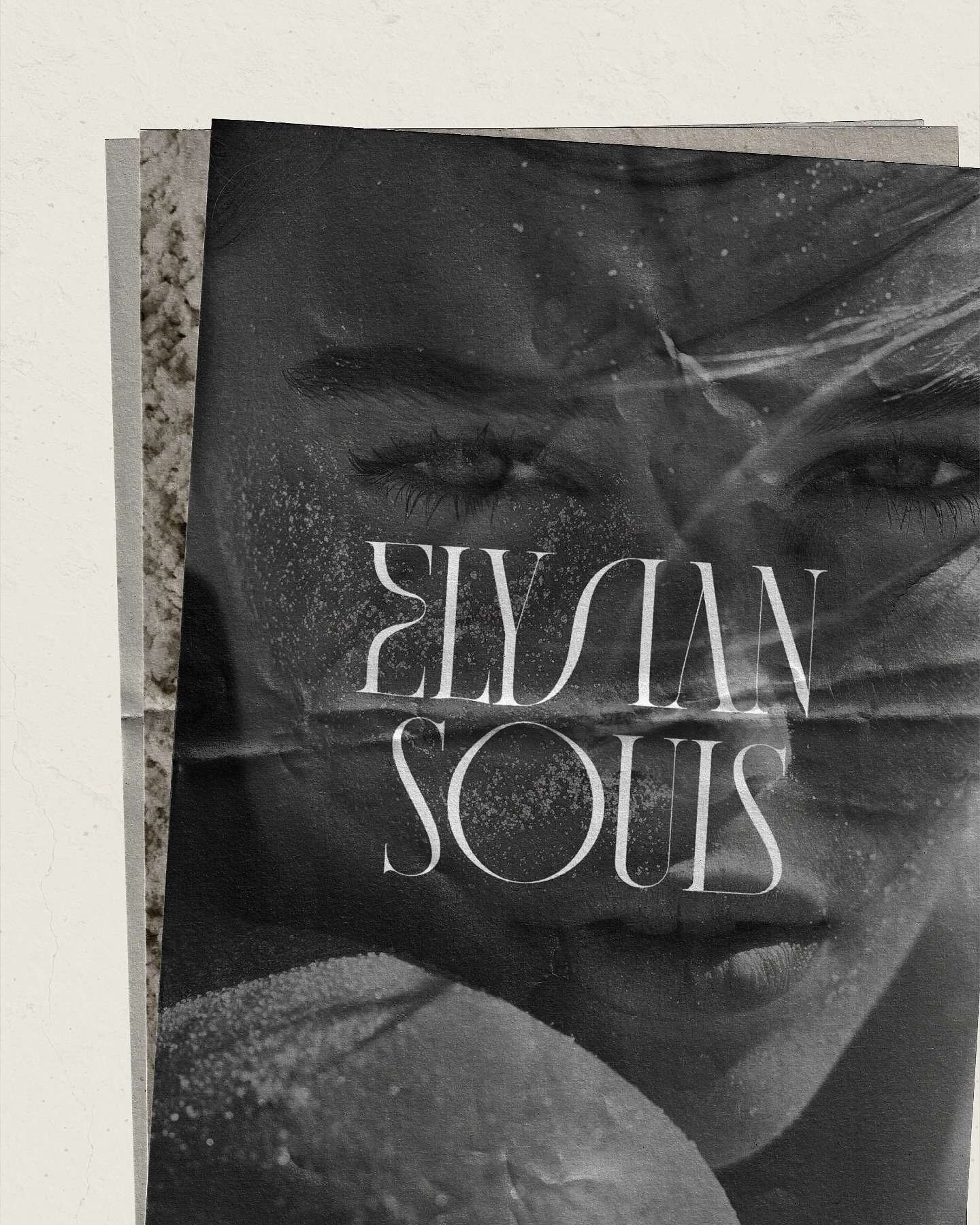 3/3 ELYSIAN SOULS: Self-care essentials designed to empower. The brands custom serif typeface embodies its high-end nature, with flowing letter connections that reflect fluidity and the connection between self-care and self-expression.