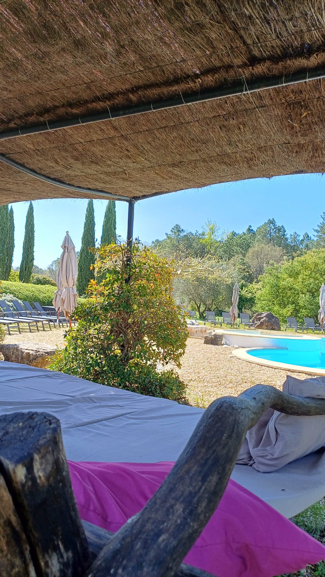 🌸 Der Frühling ist da – und der Pool ist offen! ☀️
Im Domaine du Frigoulet zeigt sich der Frühling von seiner schönsten Seite: Die grossen Töpfe rund ums Haus sind frisch bepflanzt, der Lavendel spriesst und die Sonnenstrahlen tanzen auf dem Wasser des Pools.
Die Liegestühle stehen bereit, die Luft riecht nach Rosmarin und Thymian – und wer mag, gönnt sich den ersten Sprung ins kühle Nass 🏊♀️🌿
📅 Noch ein Geheimtipp: Im April hat es noch freie Zimmer – auch tageweise buchbar.
Ob für ein verlängertes Wochenende oder ein paar Tage Natur pur – jetzt ist die perfekte Zeit für eine spontane Frühlingsauszeit im Frigi