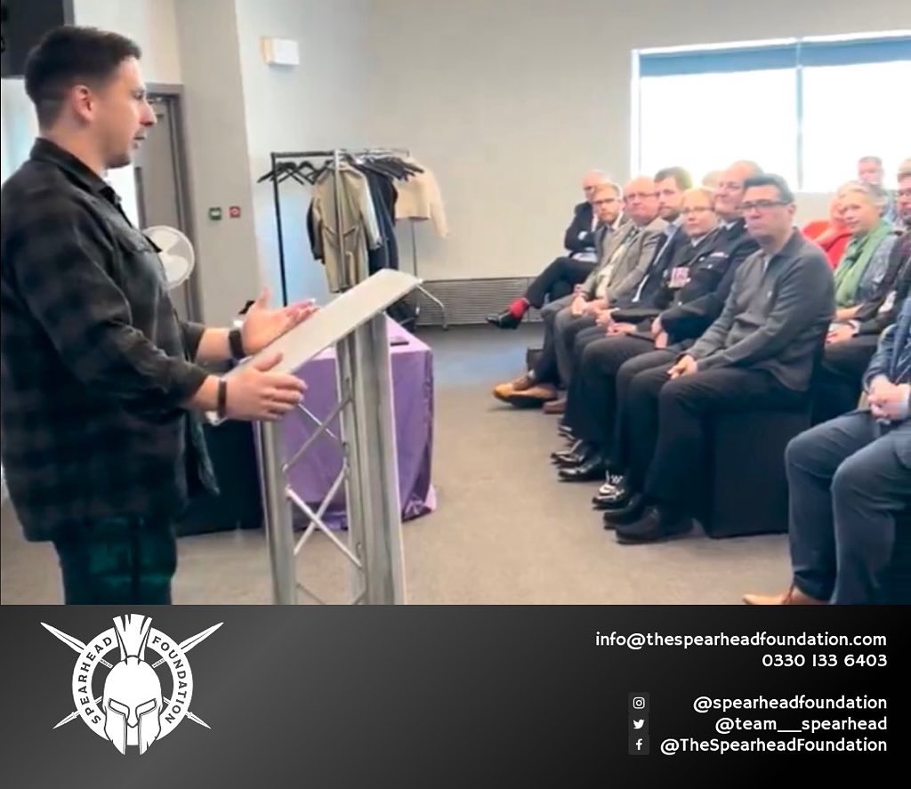 Recently one of our founders Craig Monaghan spoke about his journey to members of the armed forces covenant, greater Manchester police & fire service & other members of the community.
Craig followed Andy Burnham & Alistair Carns on how important the roadmap set by Greater Manchester Combined Authority is. Along with adding his personal journey speaking about the challenges he faced after getting out of regular service after being wounded.
Craig spoke of both good and bad practices he’d witnessed & like any good organisation wants is good proactive collaboration.
Craig ended by saying: “I don’t care where the veteran gets the help as long as they get it. I’m sick of burying my mates we need to do more & work together”.