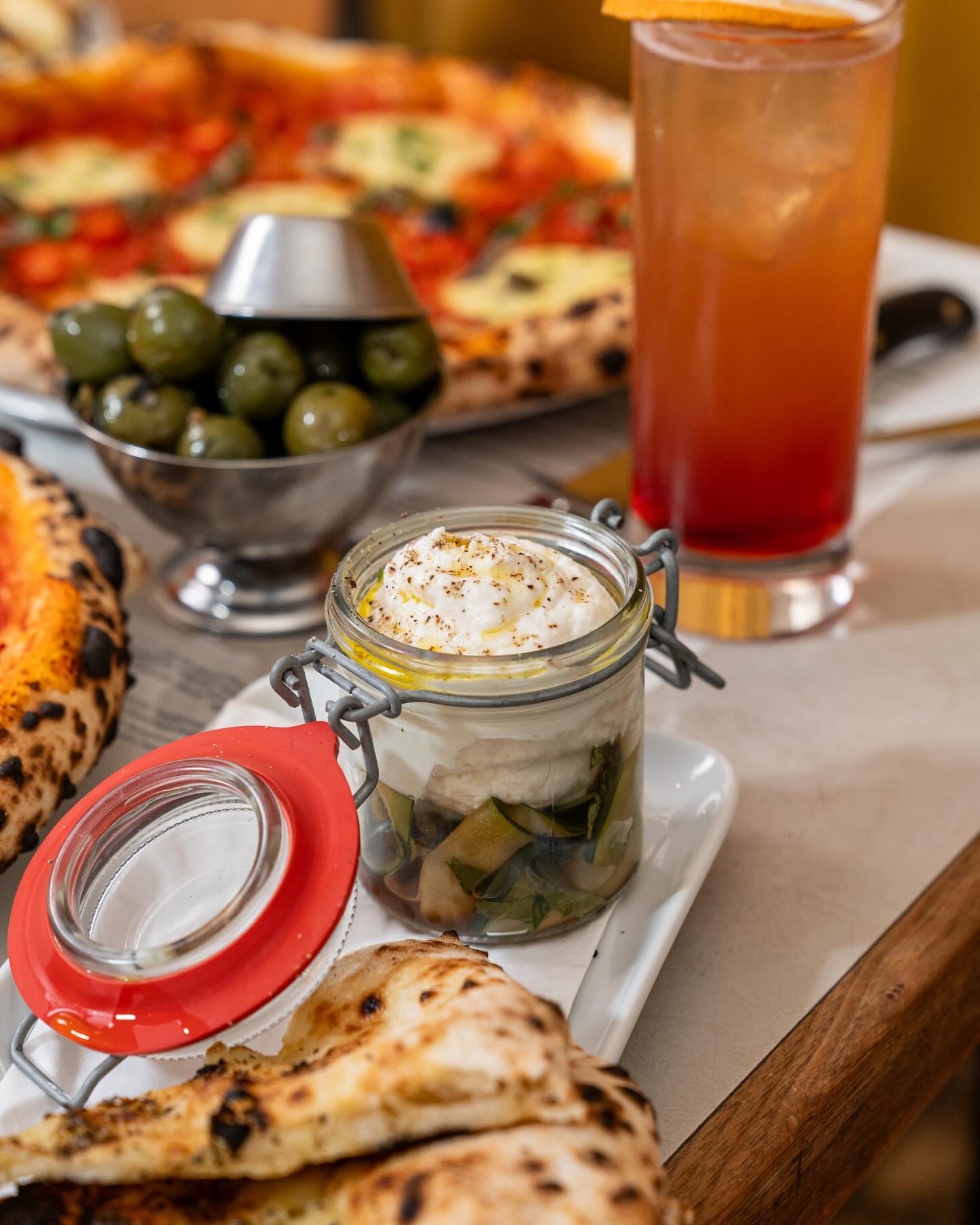 Pickled zucchini and lemon ricotta 🍋