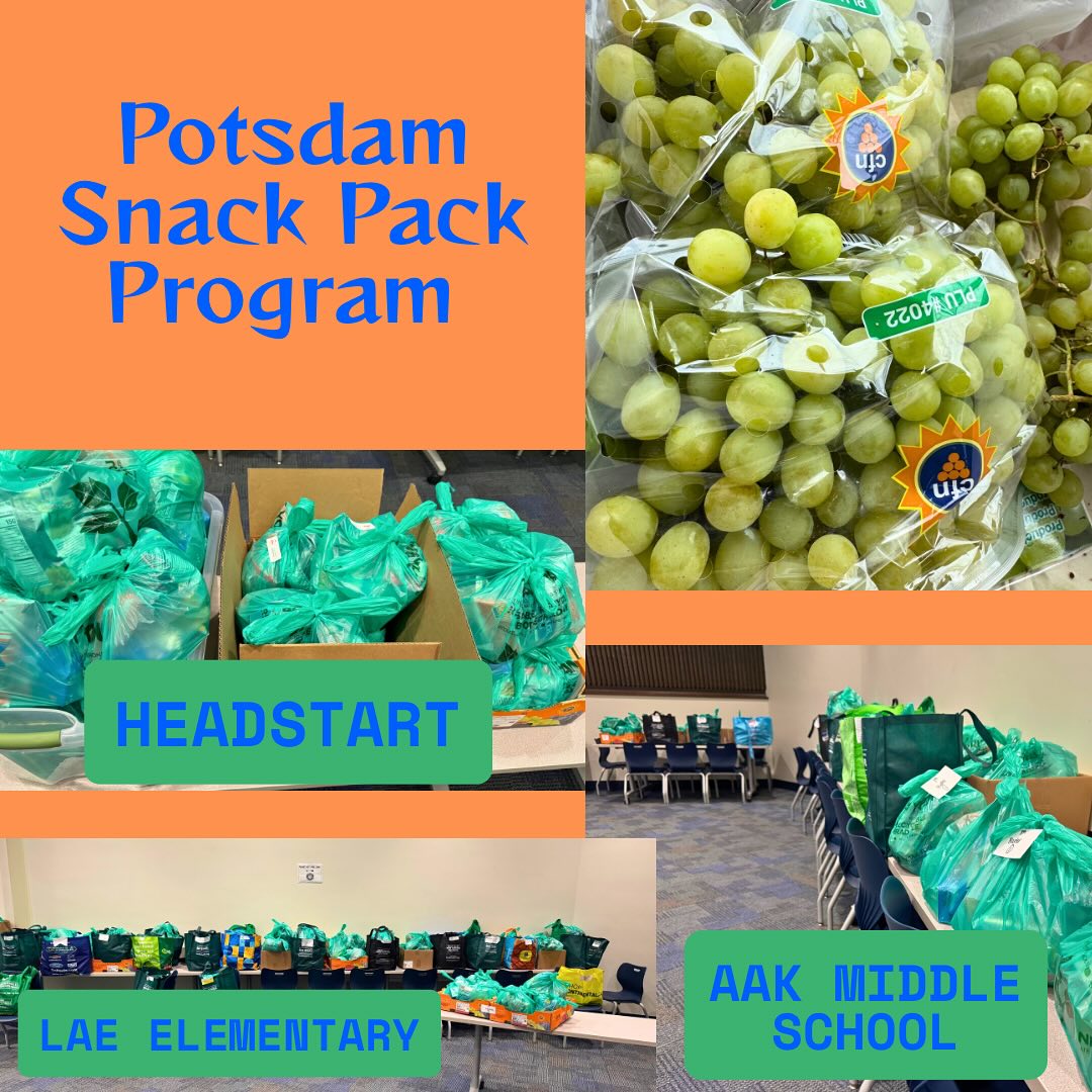 The Potsdam Snack Pack Program provides weekend bags of food for students throughout the @potsdamcsd as well as the Potsdam @headstartgov Over 300 students are supported each weekend here in the community with the goal to reduce childhood #hunger A grant from the @nnycommunityfoundation has afforded us the ability to purchase a fridge and freezer so we can offer some perishable items! As we continue to develop and plan logistics for this new food venture with the students, we ask for any support in the form of monetary donations, so we can purchase the rest of the supplies we need to send perishable items home safely. This week we were able to send #grapes from the @foodbankofcny home with kids, one of #naturescandy if you ask us!
Thank you to all who have helped us grow this program for the students here in Potsdam and who continue to support us by means of volunteering and donations 🫶🙌
#snacks #snackpack #backpack #foodinsecurity #donate #volunteer #foodbank