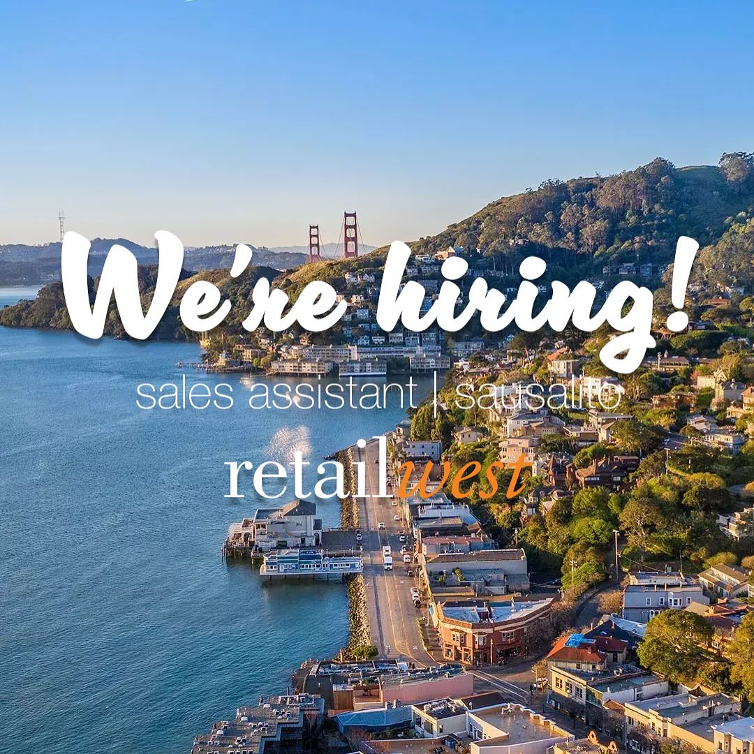 We are in search of a sales assistant for our Sausalito office. For inquiries or to apply, please email jobs@retailwestinc.com