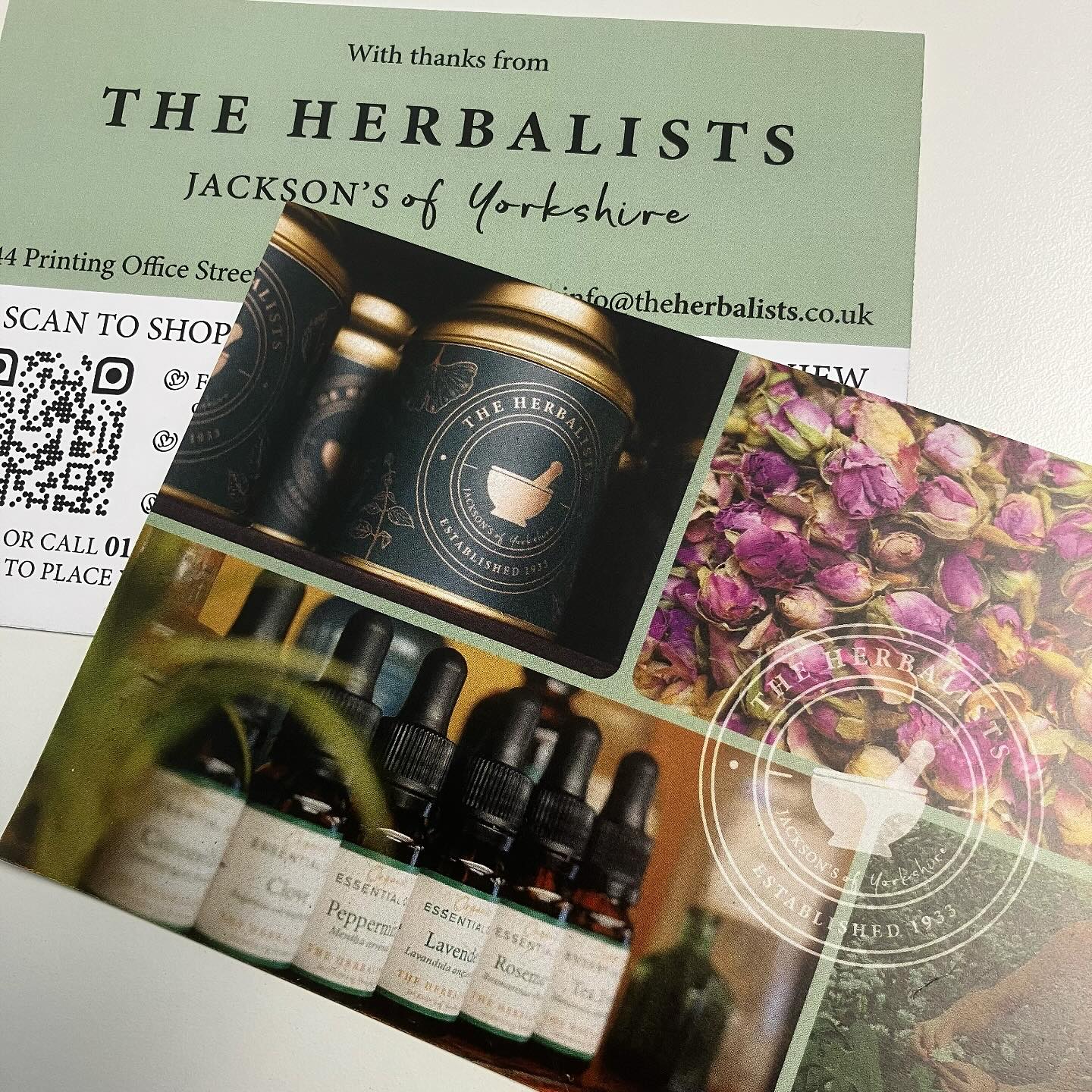 Cute thank you card for @theherbalistsuk