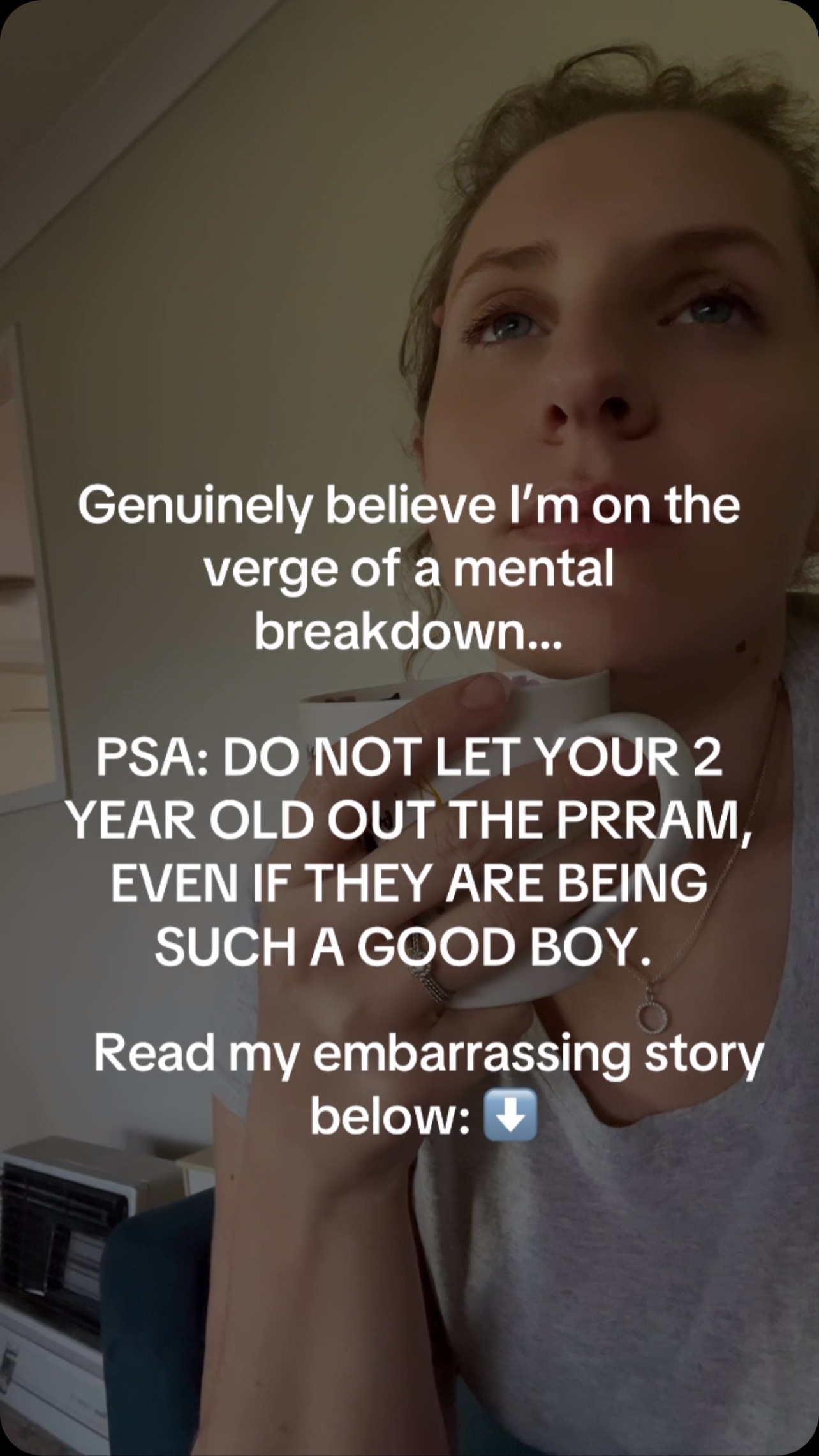 Off to the shops for the morning! What could go wrong?
Well, my two year old (who I’m trying to teach to walk with me instead of sitting in the pram before there’s a newborn taking up his space) took off. He had been so good and it caught me by surprise. But, he took off to an upward travelling escalator and decided it would be interesting to see what the big red button with ‘STOP’ written in it would do.
After a dramatic stop to the escalator, catching 20 odd people off guard, I received several comments of ‘are you serious!’, ‘control your children’, and ‘are you fcking kidding me?!’.
I helped who I could off the escalator in my heavily pregnant state while demanding orders at my children to stay still.
Safe to say, I’m never going out again.
#mumlife #motherhood #toddlers