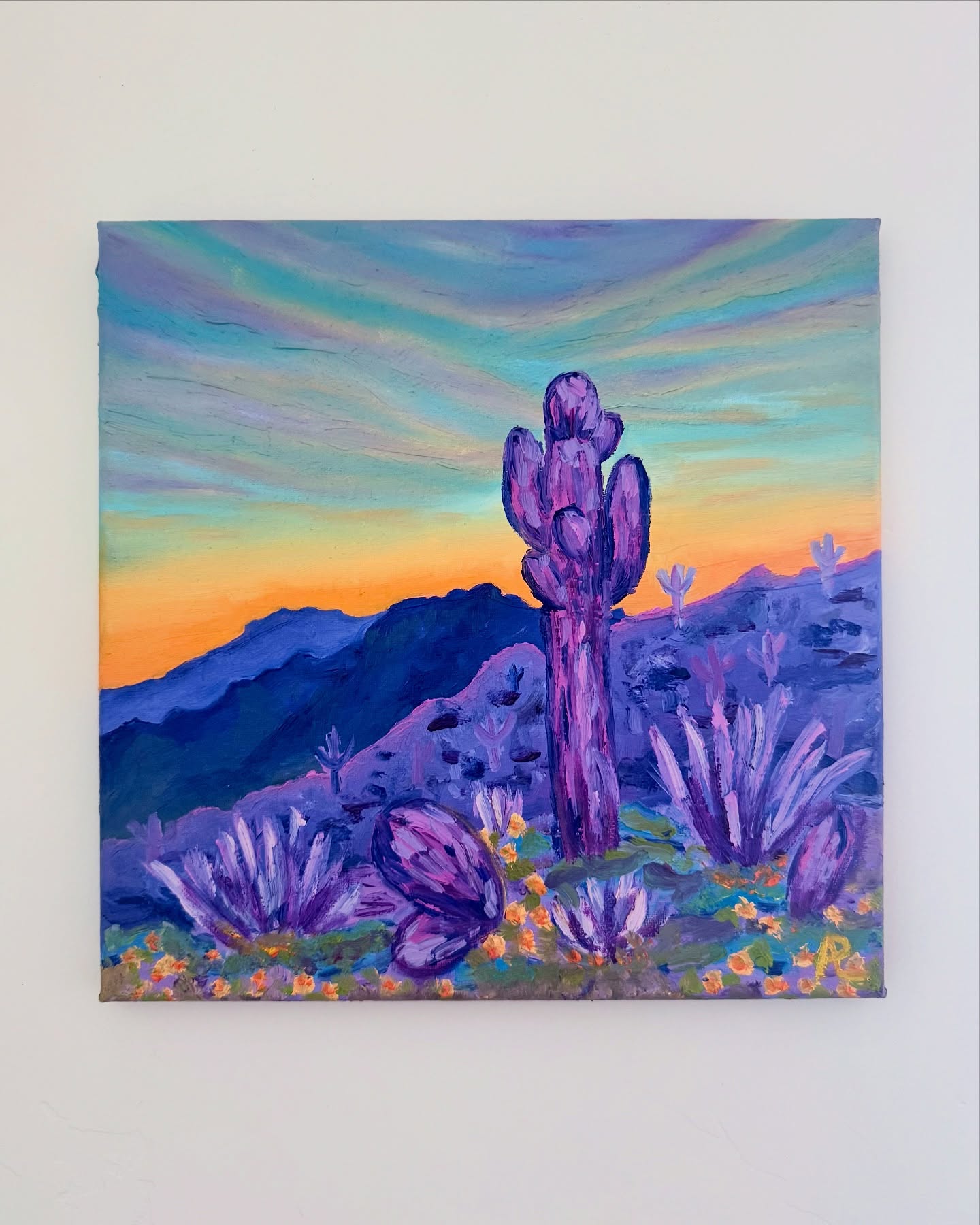 Western Landscape Era
Oil Paint on Canvas, 2025
.
.
.
#WesternVibes #DesertArt #OilPainting #PurpleMountains #CactusLove #SunsetArt #DesertDreams #ColorfulCanvas #SouthwestStyle #ArtOfTheDay #NatureInspired #CreativeJourney #ModernWestern #SunsetLovers #BoldBrushstrokes #DesertPalette #VibrantArt #ArtCollectors #CactusSunset #WesternAesthetic