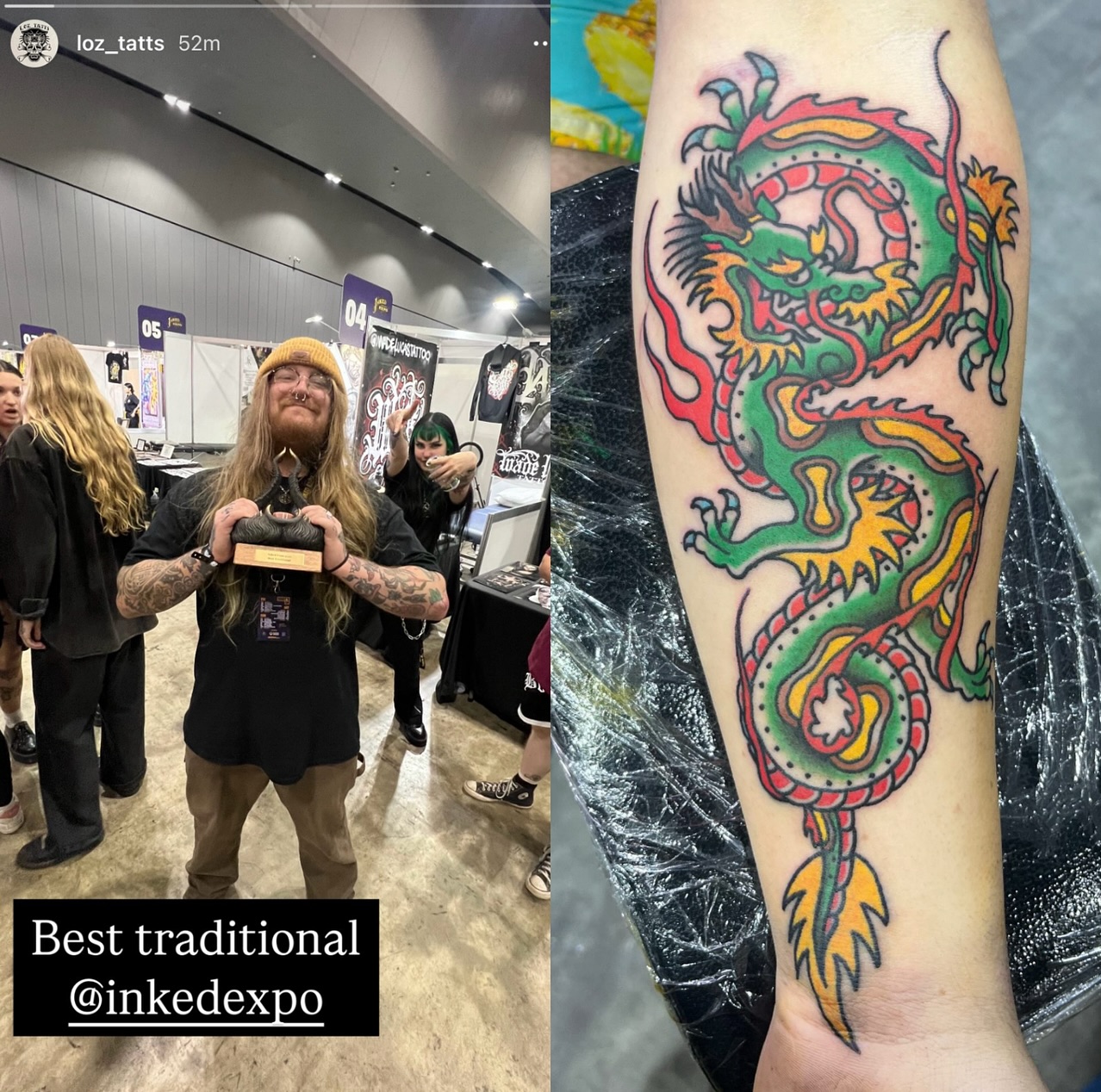 ⚜️ Congratulations to our boy @loz_tatts for winning Best Traditional category with this super clean Dragon done at @inkedexpo 👏👏 Inked expo is on for another 2 days, tomorrow & Sunday 🔥⚜️
-
#InkedExpo #2025 #Winner #BestTraditional #Tattoo