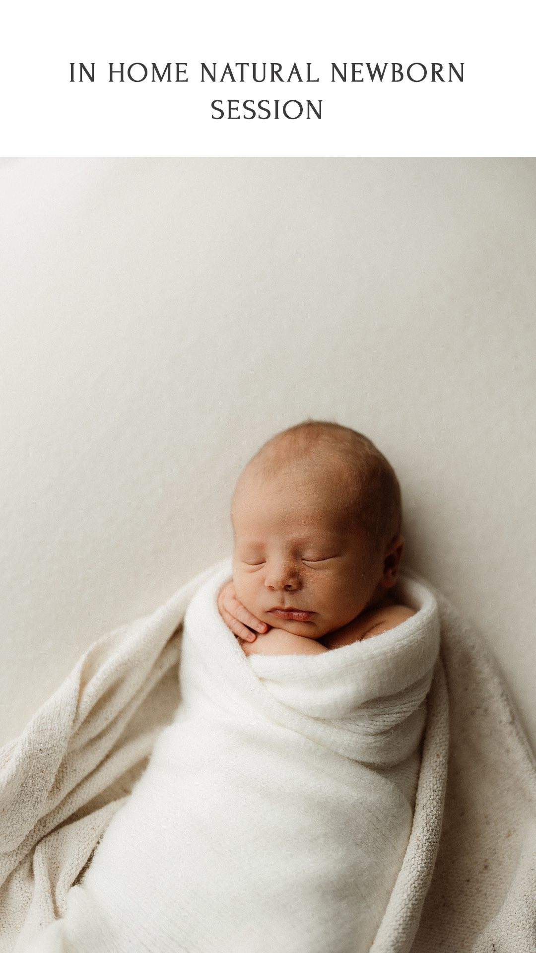The most beautiful in home naturally posed newborn session capturing this special wee babe ✨