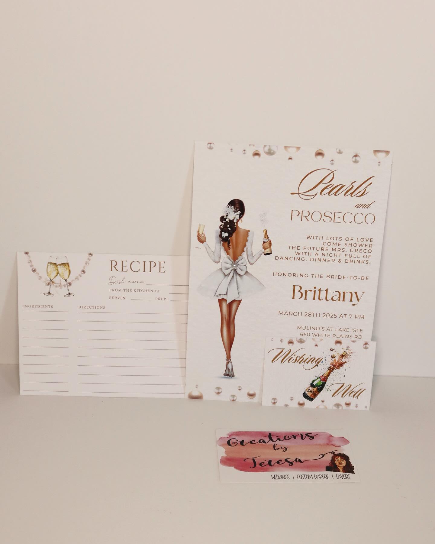 Pearls & Prosecco!🍾🥂#bridetobe #bridalshower #bride #wedding #custominvite #pearlsandproseccobridalshower