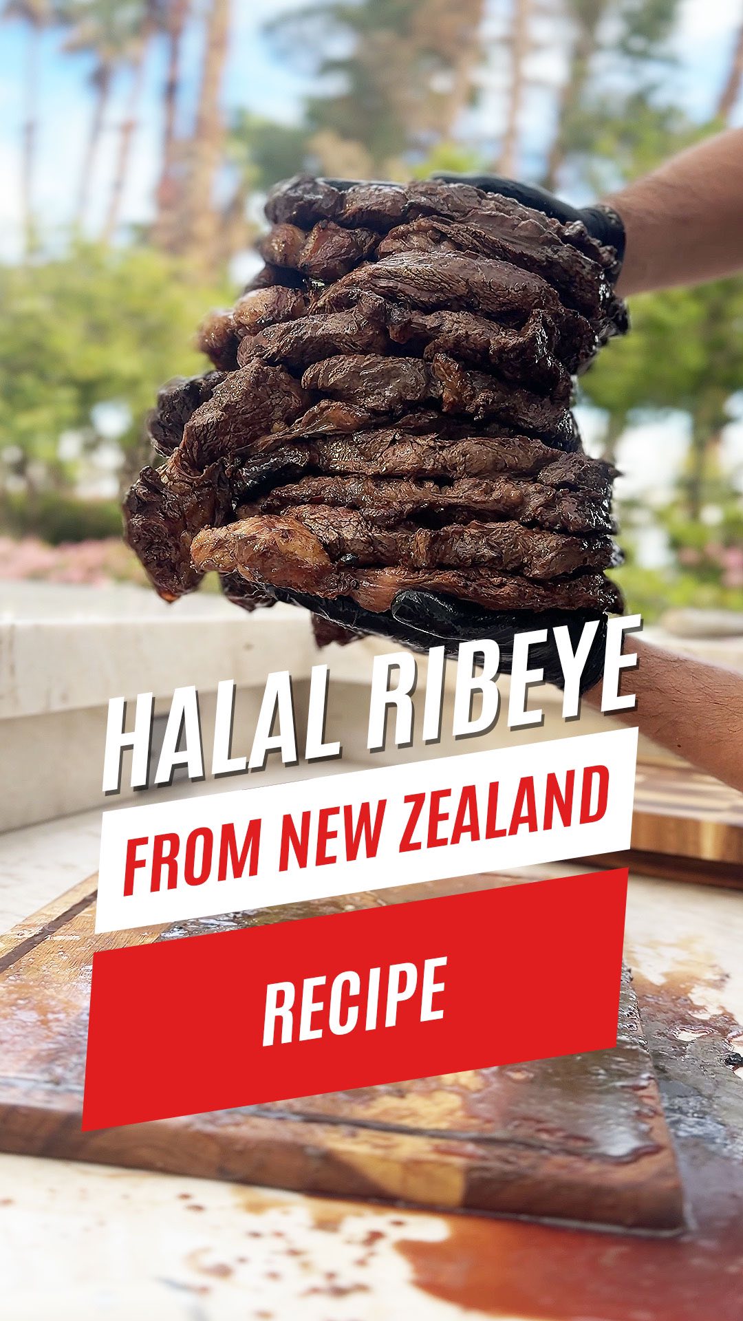 Halal Ribeye: We’re grilling all 12 pounds at once #steak #bbq