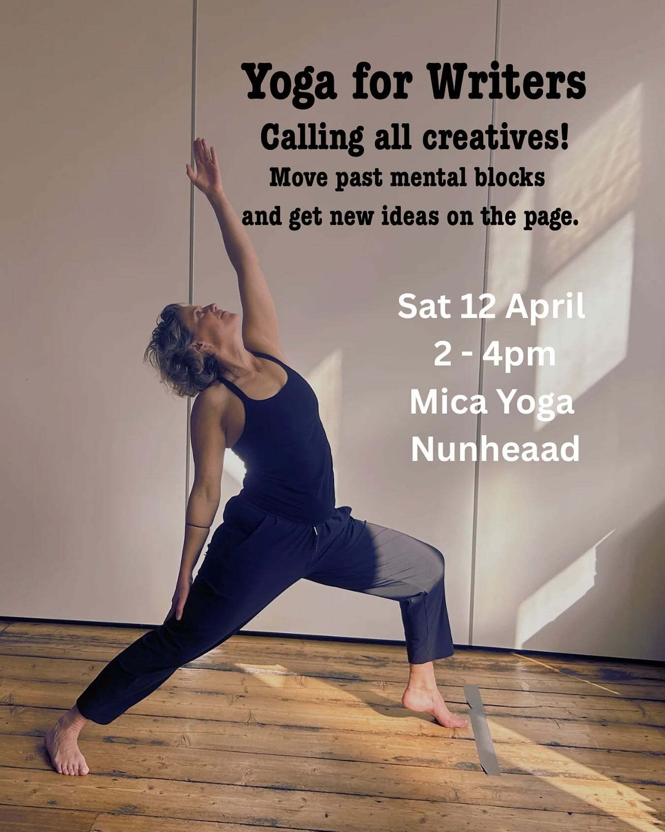 What is it?
It’s a 45min open level flow into an extended deep relaxation, followed by a series of short fast writing prompts, designed to get the hand moving and connected to the subconscious mind. Each prompt takes us a little deeper, from the obvious to the more subtle, where the interesting stuff is. We take a short break with some light movement into a creative visualisation, before connecting up the dots with a creative writing exercise. You will leave with some new ideas, a fresh perspective and a shot of inspiration!
Can I come if I’m not a writer?
Yep. This workshop is great for writers, especially if you’re stuck, but it’s helpful for anyone interested in connecting to their creative voice, be it music, art, therapy or just for fun. No one is asked to share their work - this is just for you. If you’re thinking of writing but don’t know where to start, this could be an interesting spring board to get you started.
What should I bring?
Bring a cheap notebook and a pen you like writing with. I say cheap notebook so it’s no pressure writing - you can rip out pages if any secrets are revealed; you can throw the whole thing in the bin. The work remains in the mind.
Any other questions, let me know. ✏️👍