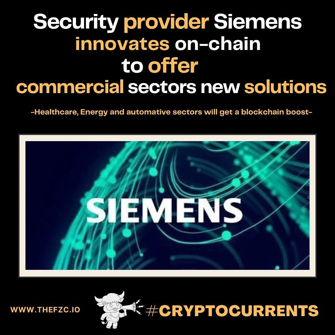 #TheCryptoCurrent || Digital Security provider Siemens Cr8teVentures and Minima (an L1 blockchain that focuses on "embedded systems") have joined forces to begin collaborating on decentralized infrastructure solutions specifically for the Automotive security, Healthcare Compliance, and Energy Resilience industries. Acknowledging a failure of legacy systems to appropriately address most sectors' complex security and data needs, along with a cognizance of the environmental and energetic toll of prolonged blockchain operations on the environment, Siemens' partnership with lightweight and eco-friendly Minima hopes to update and revolutionize both web3 and commercial industries with the byproducts of this partnership.
