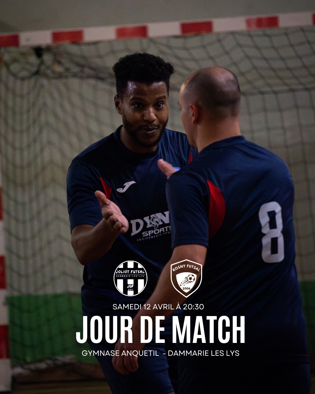 ⚽ Jour de match
Ce soir, les Séniors G se déplacent sur le terrain de Joliot
📅 12 Avril
🕙 20:30
📍Gymnase Anquetil - Dammarie les Lys
Allez Rosny💪
#futsal #football #machday