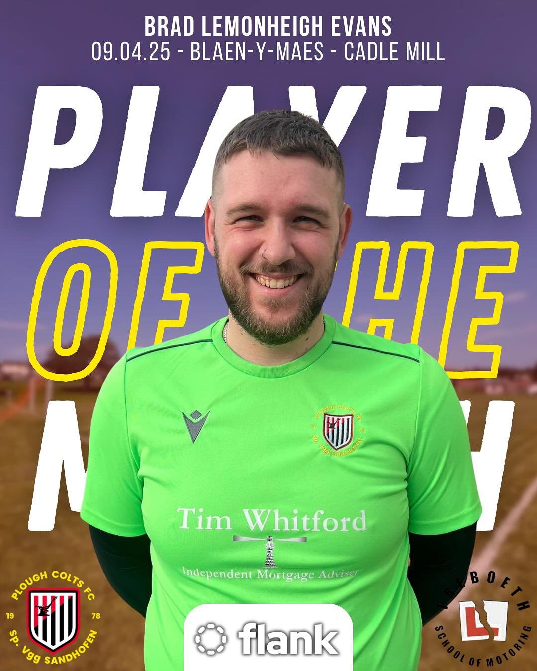 Midweek result and Man of the match
⚽️ @blaenymaesafc
🤝 @thelaunderettestation @treboeth_driving_school
🏆🥇 @bradleylemonheighevans
📷 @bradpartondesign
