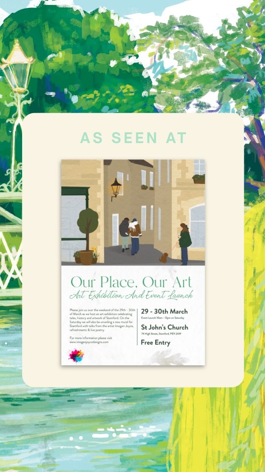 What a Week 🌞
It's been such a whirlwind this week, finishing off the mural at Ink and Ember (stay tuned for the big reveal and tour), working on so many wonderful design briefs, and taking part in this beautiful event by @imejoyce.art.
This is my first open call exhibition and I was absolutely thrilled to be accepted and asked to supply not just 1 but 3 of my prints for inclusion in the #ourplaceourart exhibition last weekend.
A huge thank you and congratulations to Imogen.
#exhibition #artprintshop #artexhibition #stamforduk #stamfordlincs #stamfordartist #stamfordart #shoplocalshopstamford