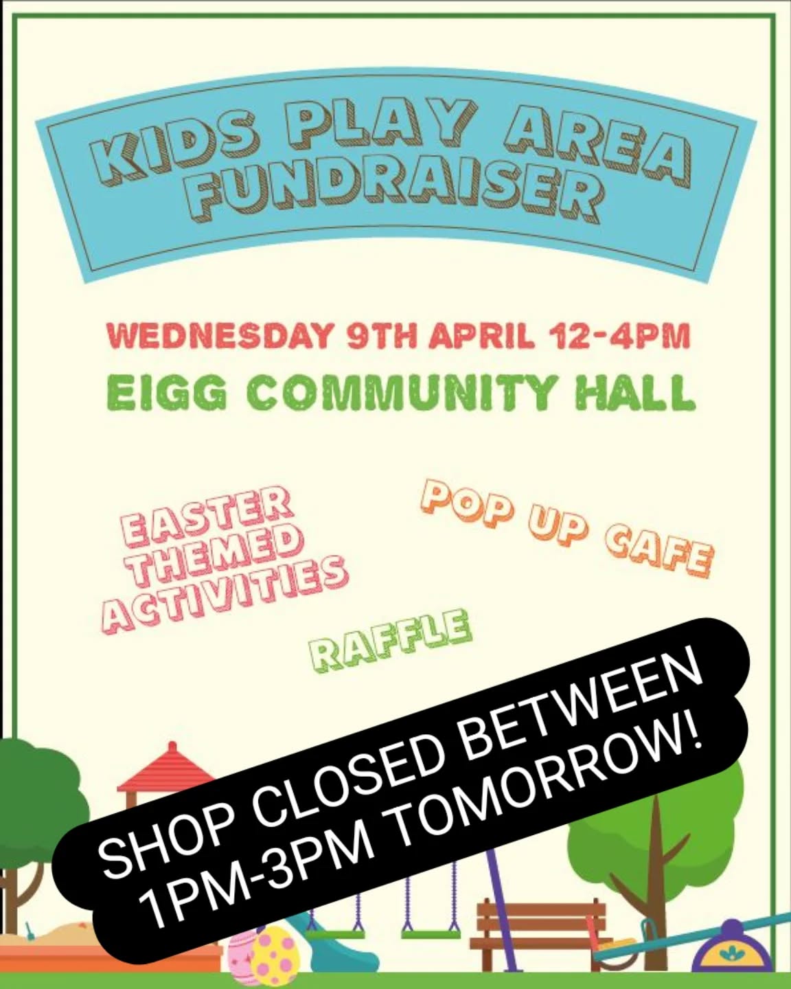 Please come along to our kids play fundraiser at Eigg Community Hall tomorrow from 12pm - 4pm!
Pop up cafe with lots of lovely things to eat
Mini beast hunt & critter crafting from our lovely Norah @scottishwildlifetrust
An amazing bric-a-brac stand, for all your desires!
Maybe some tunes from our local musicians...?
Hope to see you there.
Big love,
Jacqueline & Jess x
