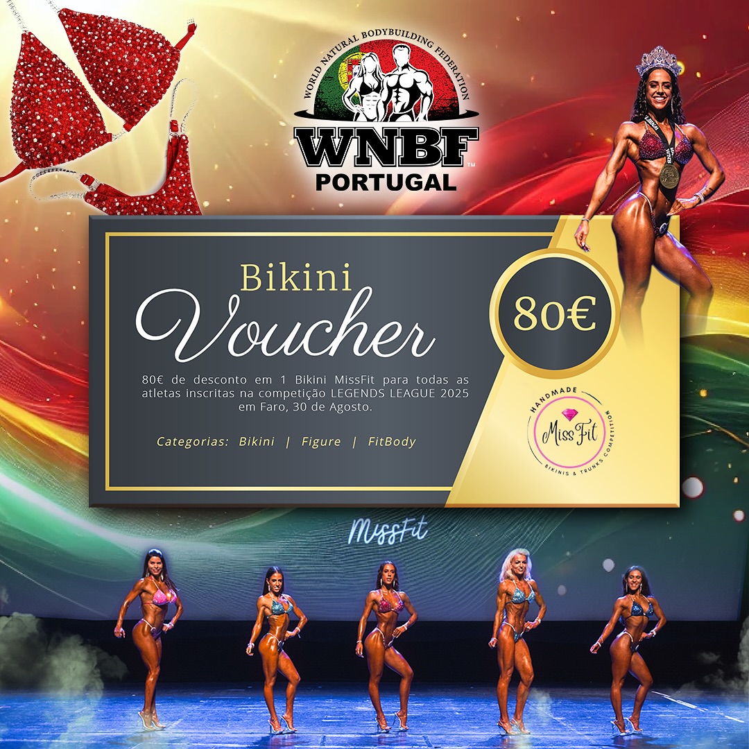 Surpresa para as nossas atletas 👙💃
Todas as inscritas para a competição LEGENDS LEAGUE 2025 vão ter um voucher de desconto de 80€ na compra de um Bikini com um dos nossos patrocinadores MissFit 🥳
Para além dos prémios finais que serão distribuídos pelas vencedoras 😁🏆
Queremos trazer o melhor para os melhores e os atletas são a nossa prioridade! Muitas mais surpresas ainda por vir para este grande evento 💪🏼
#bikini #competicao #culturismonatural #natural #legendsleague #faro #algarve #bodybuilding #fitbody #figure