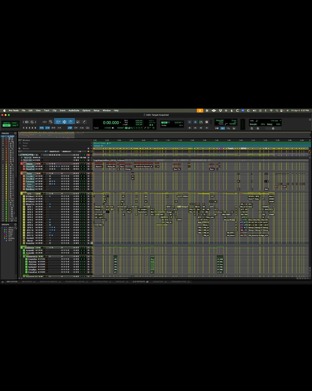 Timeline from “Target Acquired”…lots of tracks!