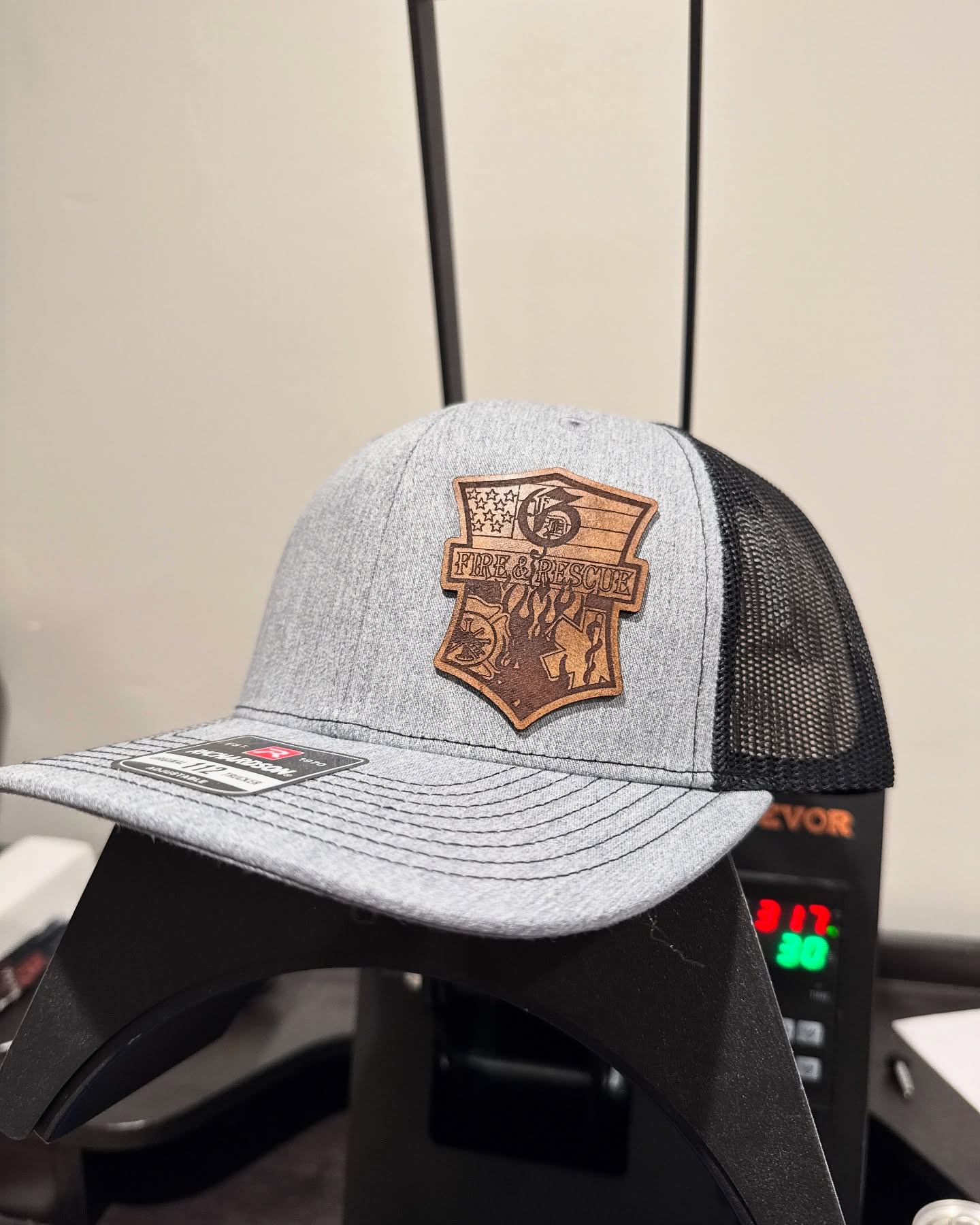 Swipe through to see where this logo started.
We took it from a photo of a decal on a firetruck and turned it into a black and white logo which we were then able to engrave onto leather and heat press onto a hat.
#leatherpatchhats #leatherworking #firefighter #utahsmallbusiness #handmadegift #customgiftideas