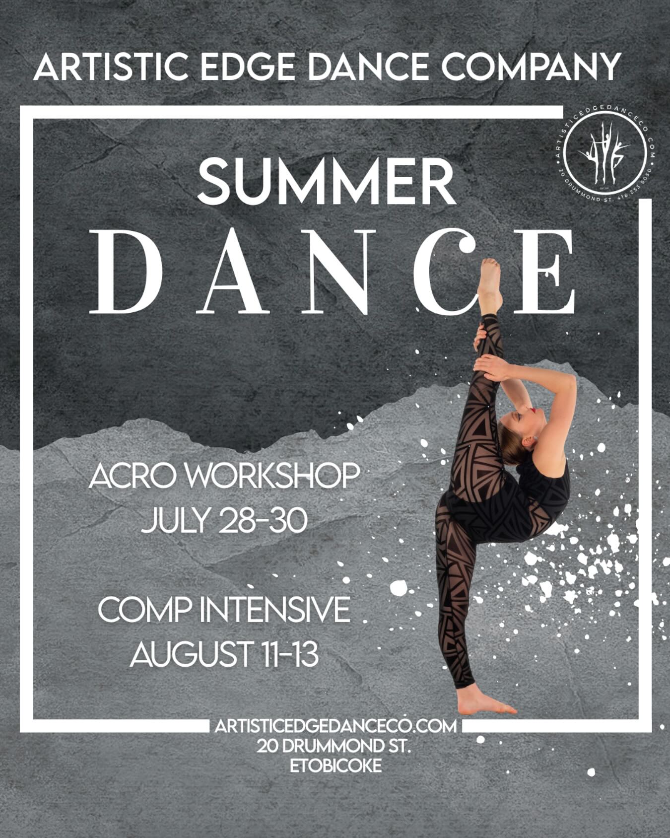 AEDC is now Registering for Summer Programs! ☀️
▪️July 28-30- Acrobatic Workshop
▪️August 11-13- Competitive Intensive
.Recreational programs also available
💥See link in bio or visit our website for more information!!! Space is limited. Register today!!📍20 Drummond Street, Etobicoke.
.
.
.
#AEDC #etobicokedance #mimico #dance #acrobat #acro #acrodance #mimicovillage #etobicokemoms #childrensactivities #fit #strong #activekids #shoplocaletobicoke #etobicokecommunity #humberbayshores #lakeshore #toronto #newtoronto #etobicokelakeshore #mimicovillage #mysticpointe #southetobicoke