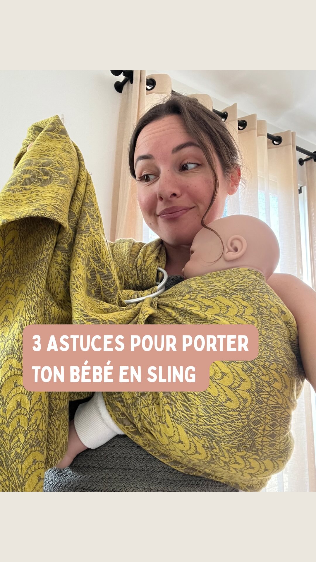 Tu adores porter ton bébé en sling ? Mais ce pan de tissu qui traîne t’embête un peu 🧐 ? Ici, je te donne 3 astuces hyper simple et rapide, que je donne aussi aux parents et futurs parents que je rencontre en atelier de portage 🤩
⬇️ Tu peux me dire ce que tu en penses en commentaires !
Priscille | Mama Nest
🌾 Doula et accompagnante parentale
🌸 Pour une maternité informée et une parentalité sereine