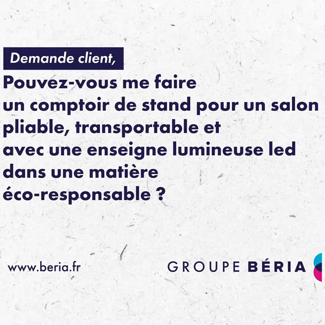 Besoin d’un stand impactant, léger et responsable ?
Découvrez notre stand en carton alvéolaire : lumineux, 100% recyclable, facile à monter et à transporter.
Idéal pour vos salons, événements ou corners éphémères, il allie praticité, design et engagement écologique.
Pourquoi choisir nos stands ?
- Conseil personnalisé : Nous vous accompagnons à chaque étape.
- Qualité irréprochable : Des matériaux durables et une finition impeccable.
- Réactivité : Des solutions rapides et efficaces pour tous vos besoins.
Un stand, une solution, une vision durable.
Parce que vos besoins méritent bien plus qu’une simple impression
Envie d’en savoir plus ? Parlons de vos projets
☎️ 05 57 92 79 80 - 📧 ais@beria.fr
🌍 https://linktr.ee/AISBeria