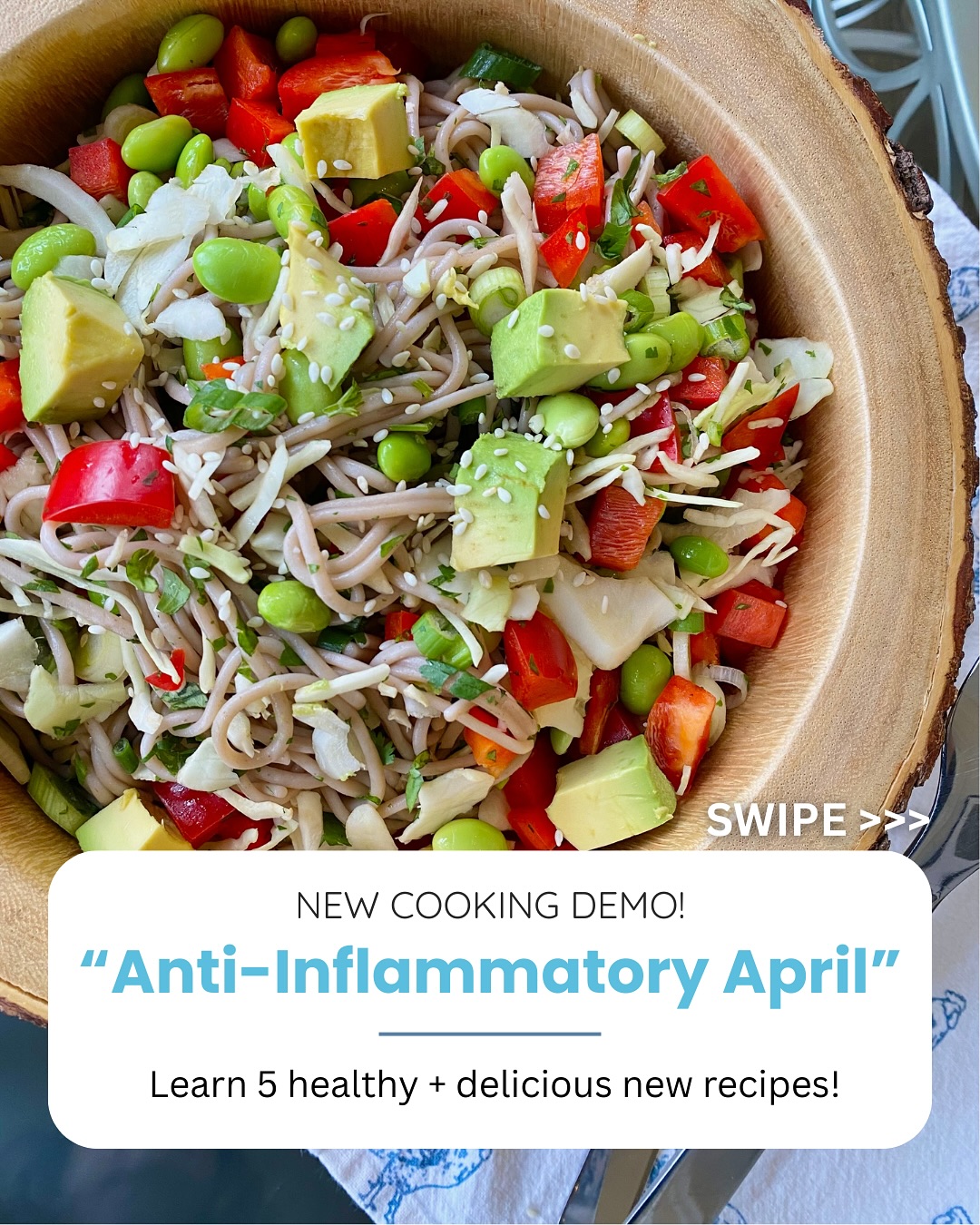 Anti-inflammatory April! Sign-up link in bio
In-person (April 23rd + 28th) OR Zoom demo (April 29) - Includes Zoom link + recorded video + full recipe booklet from in-person class
🍒
This demo will feature:
🍜 Sesame rice noodle salad
🍄🟫 Warm mushroom salad with ginger vinaigrette
🥬 Spaghetti squash with chickpeas, tomatoes and kale pesto
🍋Herbed salmon with dill and citrus
🍓Strawberry sorbet
Sign up at shaunalindzon.com
#torontofood
#cookingdemo
#newrecipes
#registereddietitian
#eattoronto
#foodstagram
#foodtrends
#nutrition
#wholefoodplantbased
#antiinflammatorydiet