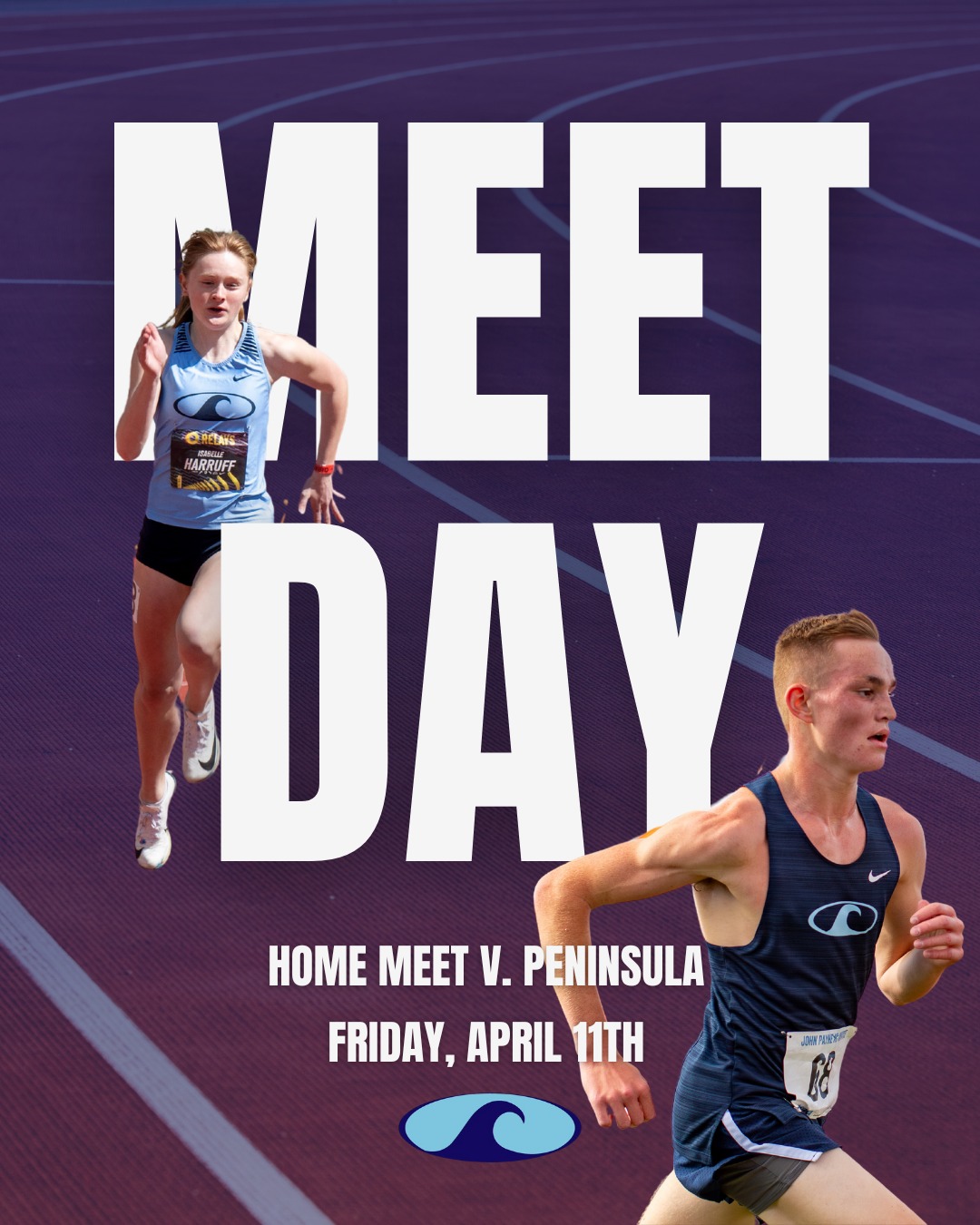 Home Meet v. Peninsula
First Events at 3:30pm