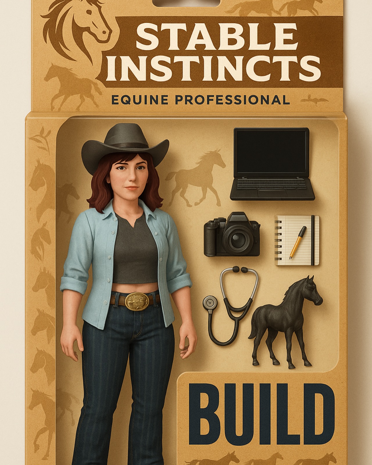 Limited Edition: Stable Instincts Equine Professional Action figure
โข
Comes equipped with the most important tools!
๐ป To write out articles and edit content
๐ธ To create content and for magazine shoots
๐ For reports and random notes
๐ฉบ For sessions
And the MOST importantโฆ
๐ด Because without them I wouldnโt have a job! Special thanks to my personal horse Rumour who helps me as an assistant in demos, clinics and presentations
