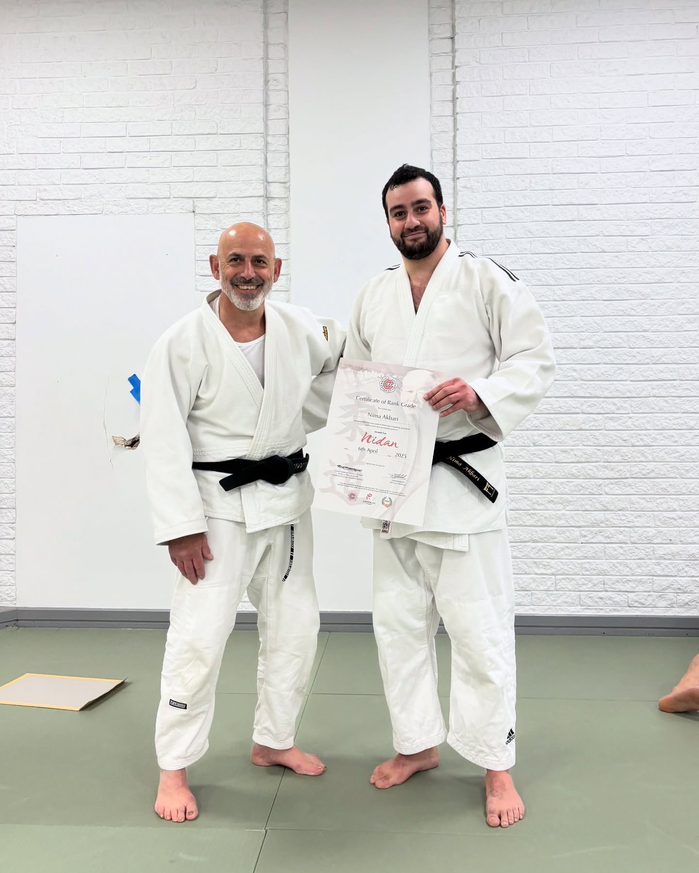 A massive congratulations to long-time student Nima Akbari for being awarded his Nidan (2nd Dan) at the recent Sobell invitational tournament.
Nima has been a student at the Sobell for many years and has excelled in both competition - picking up many titles on the WJF international circuit - and has proven himself to be a fantastic coach and mentor to newer students.
Congratulations in taking this next step ✨