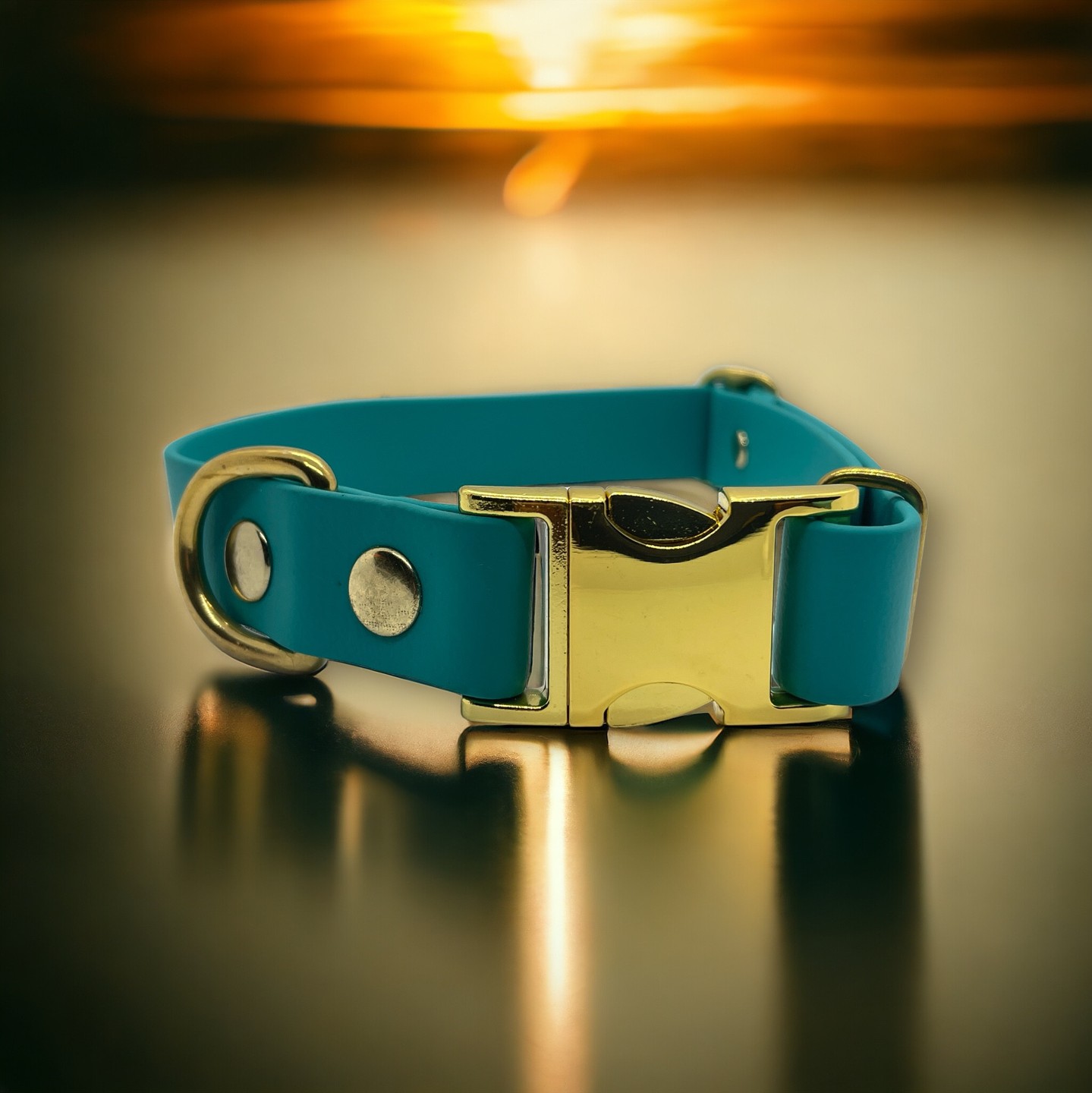 SALE! LAST ONE in Stock! Get ready to accessorize your pup with our stunning Pre-Made Teal Collar w/BRASS! Adjustable and stylish, it's perfect for any adventure. 🐾✨ Grab yours today! Link in Bio #DogCollar #FashionForPets #DogLovers