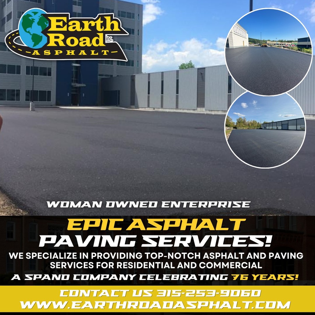 -> EPIC ASPHALT PAVING SERVICES
Why settle for average when you can have epic? At Earth Road Inc. Asphalt, we believe every project deserves top-notch quality. That’s why we deliver expertly paved surfaces built to last.
From business parking lots to residential driveways, we tailor every solution to fit your needs. Our experienced team uses the best materials and latest technology to get the job done right.
Need paving done? Go with the pros who bring epic results.
#EpicResults #QualityPaving #EarthRoadInc #BuiltToLast #AsphaltPros
CONTACT US FOR YOUR QUOTE TODAY!
315-253-9060
#AsphaltPavingCentralNY #Perfection
#Paving #Milling #Sealcoating #Striping
#AmericanAsphaltWorkers #AsphaltLife #KickingAsphalt!
#AsphaltPavingCentralNY
#madeinamerica🇺🇸 #CommercialPaving #residentialpaving
#blacktop #EarthRoadAsphalt
https://bit.ly/2PwFZoN
277 North St. Bldg. A Auburn, NY 13021
