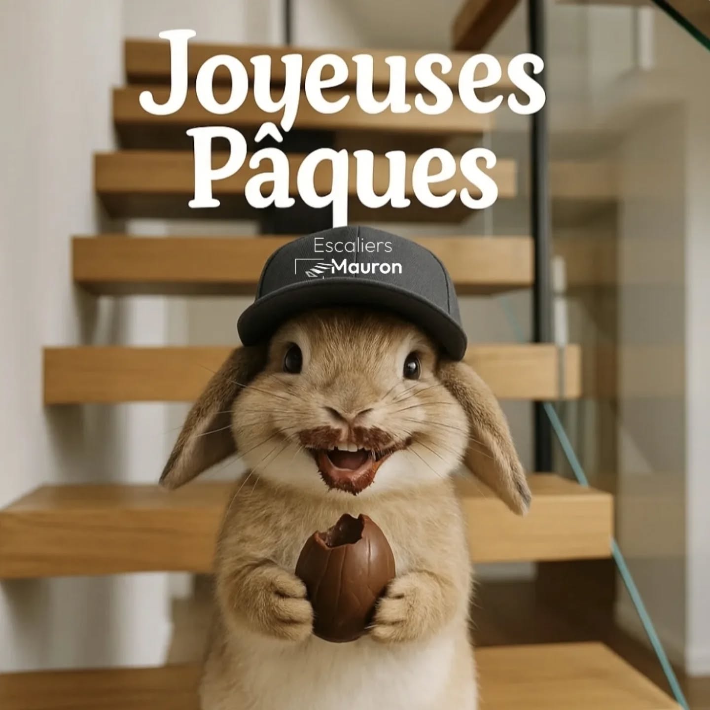 Toute l'équipe d'Escaliers Mauron vous souhaite de joyeuses Pâques ! 🥚