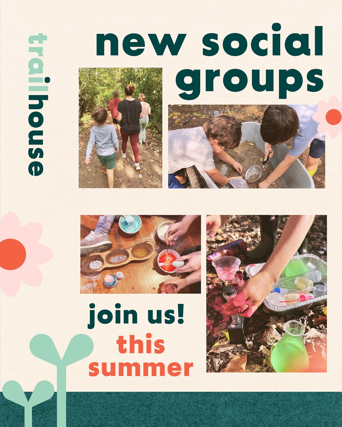 Summer at Trailhouse 🌱
Our weekly summer courses are a chance for kids to spend time with others in a way that feels natural, fun, and supported. Each group is guided by a therapist and built around shared interests, playful invitations, and opportunities to connect.
These sessions are designed to build on each other — giving kids the chance to come back to familiar faces, grow friendships, and feel confident showing up as themselves.
We focus on creating the right environment for connection to happen: safe, engaging, and filled with meaningful experiences.
If you're looking for something steady and supportive this summer, we’d love to welcome you.
Space is limited. Email info@trailhouse.org to sign up or learn more.