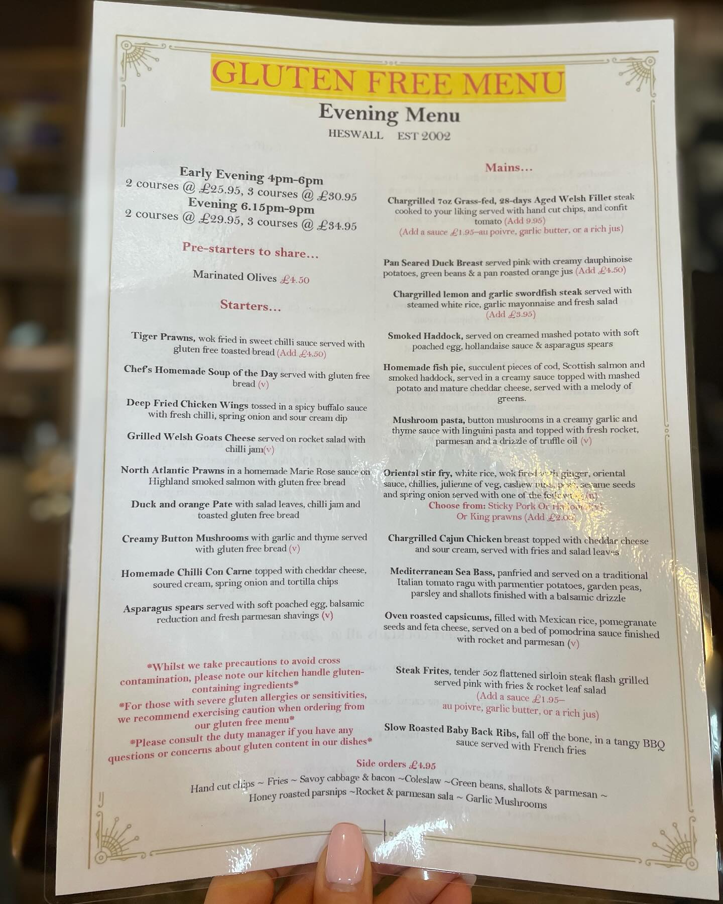 If you didn’t already know, 107 have a vast gluten-free menu! (See for yourself^)
We also prepare gluten free Sunday roasts every week!
A fan favourite is the rich and indulgent chocolate fondant 🤤