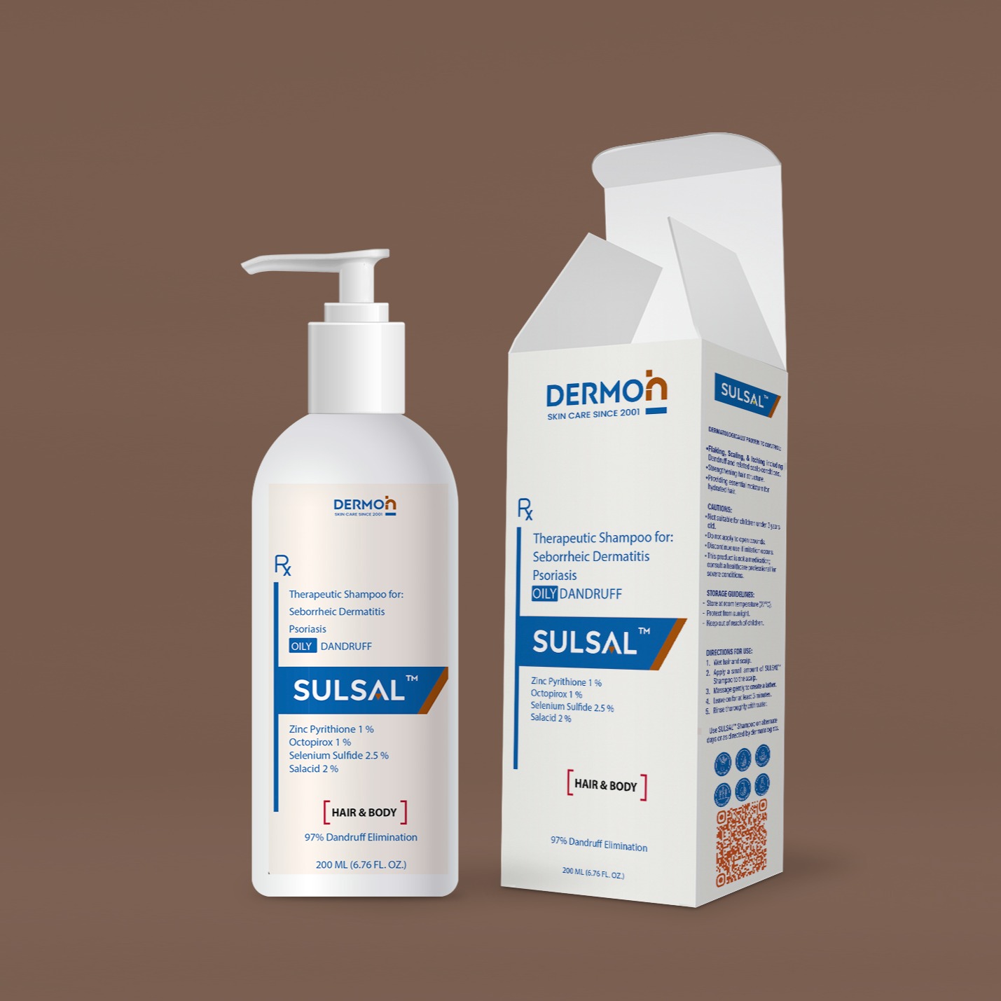 SULSAL™ ANTI DANDRUFF SHAMPOO:
SULSAL shampoo targets scalp health, addressing fungal issues, dandruff, and seborrheic dermatitis. It goes beyond by preventing itching and dryness, ensuring a nourished scalp. The addition of balancing oil maintains equilibrium, enhancing overall effectiveness.
Additionally, it conditions and strengthens hair, improving texture and manageability.
SULSAL™ Shampoo – Medicated Scalp Treatment for Dandruff & Dermatitis
Clinical Shampoo for Seborrheic Dermatitis – Zinc Pyrithione 1% | Dermoin Antifungal Shampoo – Selenium Sulfide 2.5% & Salicylic Acid | SULSAL™Dandruff & Psoriasis Shampoo – Strengthens Hair & Soothes Scalp.
--------------------
#DERMOiN #SULSAL #SULSAL_CLEANSING_GEL #sulsal_soap #NORMSI_CLEANSING_GEL #DRYSEN_CLEANSING_GEL #HYDRA20 #HYDRA20_CREAM #HYDRA20_SYNDET_BAR #HYDRA20_SOAP #SULSAL_SHAMPOO #SULSAL_SYNDET_BAR #DEMYCO #DEMYCO_SHAMPOO #DEMYCO_SYNDET_BAR #DEMYCO_SOAP
#sulsal_shampoo #antidandruff #antidandruffshampoo #antidandrufftreatment #oilydandruff
#sulsal_shampoo
