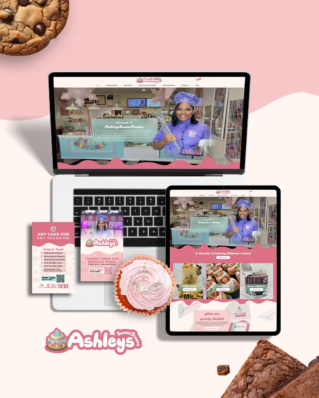 ✨ Live + launched! ✨
This stunning new website is serving sweetness and strategy. Clean layout, bold visuals, and booking that’s as smooth as buttercream — that’s how we took this cake artist from local talent to industry-ready.
Your brand deserves more than a DIY look. Let’s build something that works as hard as you do.