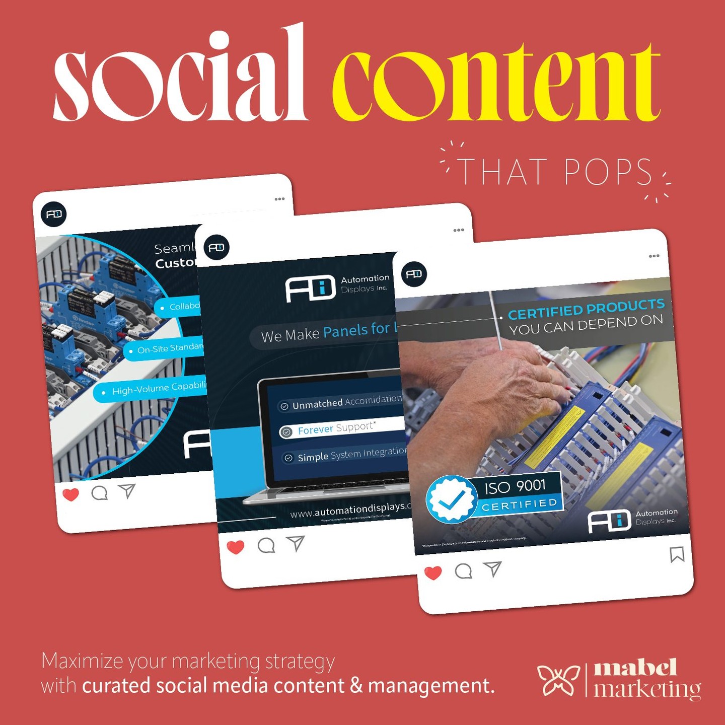 Is your social content falling flat? ✨
If your content isn't capturing attention or driving engagement, it's time for a change. Our expert team designs scroll-stopping creatives, including graphics and video, while managing your social platforms and target audiences for premium results! 🔑
We creat custom content, develop strategies, and ensure your social media represents your business in the best light!
Let's work together to create something fresh for your brand! 👉 https://www.mabelmarketinganddesign.com/contact-mabel-marketing-inc-marketing-services
#socialmediamarketing #socialmediacontent #contentmarketing #socialmediamanager #midwestmarketingagency #marketingagency