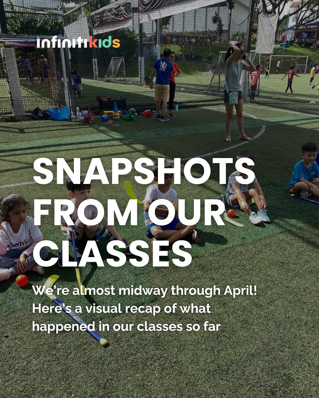 We're nearly halfway through April, and our little ones have been learning the basics of hockey and baseball! Here's a peek into this month's classes, where they have been having fun while improving their agility and hand eye coordination! 🏑⚾️💥