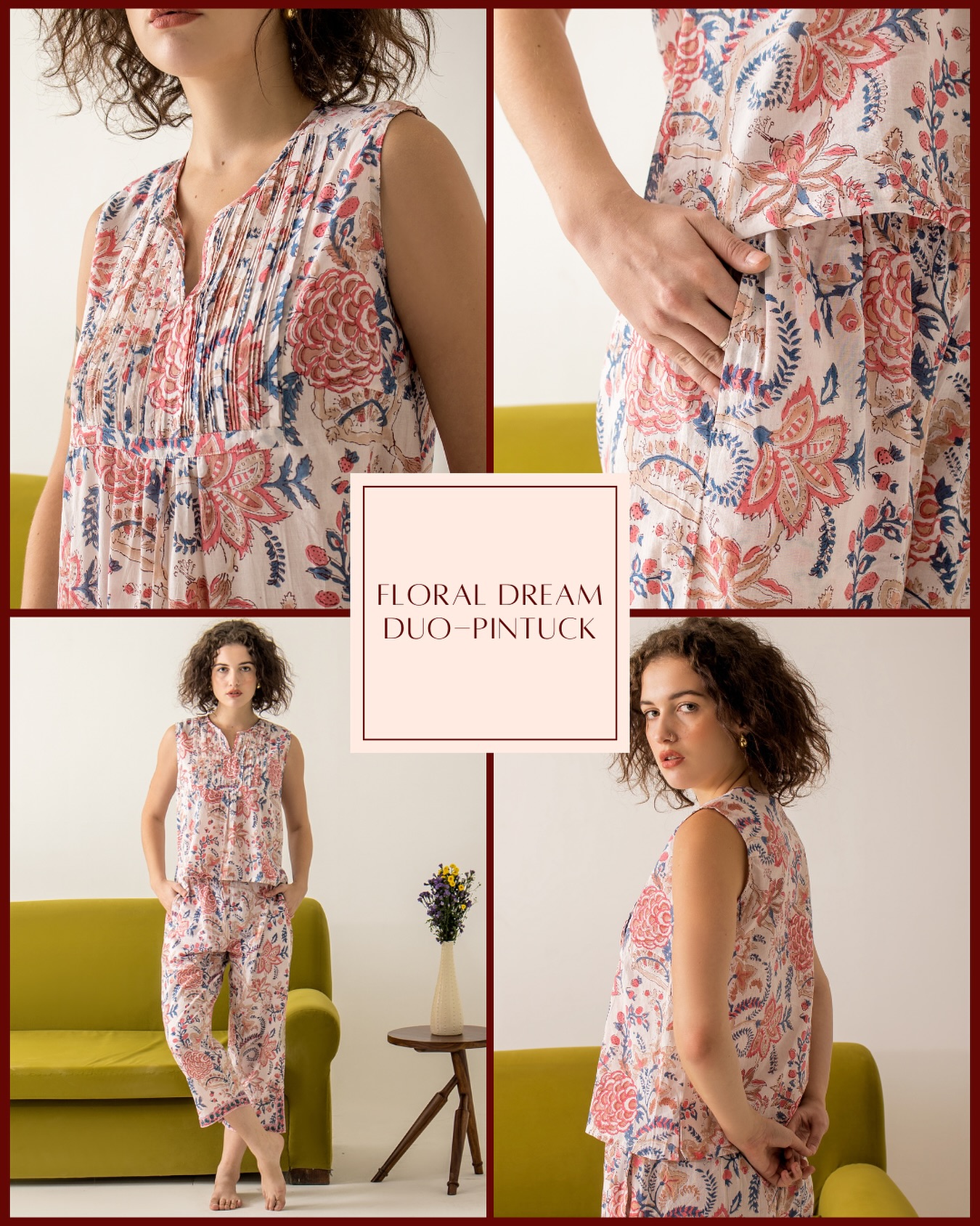 Summers call for soft florals and soothing tones 🌼
Our Floral Dream Duo is here to make your summer styling effortless – featuring a breezy handblock-printed coord set in gentle hues with delicate pintuck detailing. ✨
Crafted in pure cotton, it’s breathable, lightweight, and beautifully flowy – your go-to for easy elegance under the sun ☀️
Handcrafted for comfort. Designed to turn heads.
Tap into your dreamy summer mood 🌿💛
Shop now via the link in bio 🔗
#ANAM #FloralDreamDuo #blockprintlove #handcraftedwithlove #summerstyle #slowfashion #cottoncool #easybreezy #100percentcotton #nontoxiccolours #airybreezybeautiful