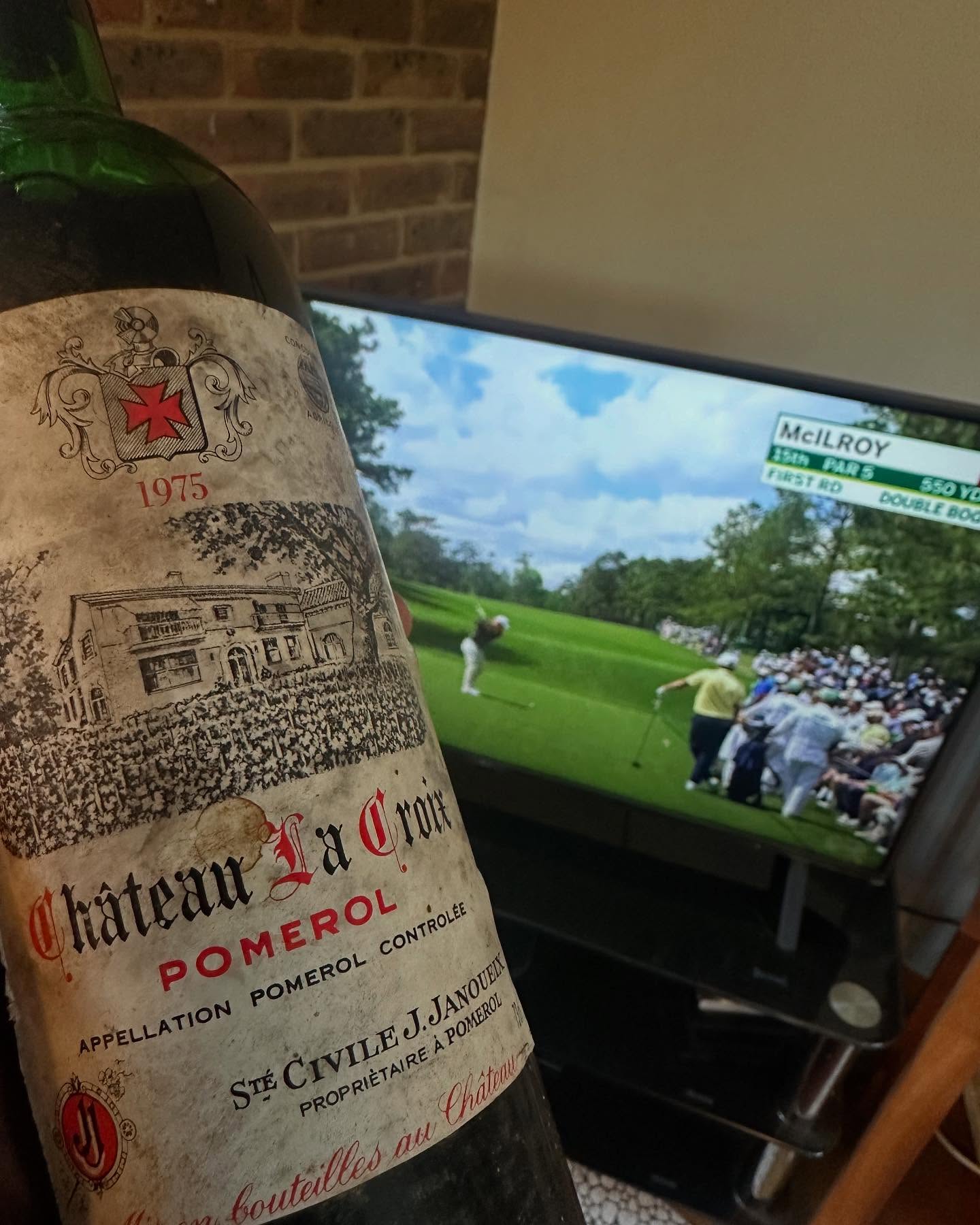 Family tradition of wine and steak night with dad watching the masters. Rory on top form and discovered my father had been hiding this little gem (which is as old as me). Happy days. Looking forward to the weekend.