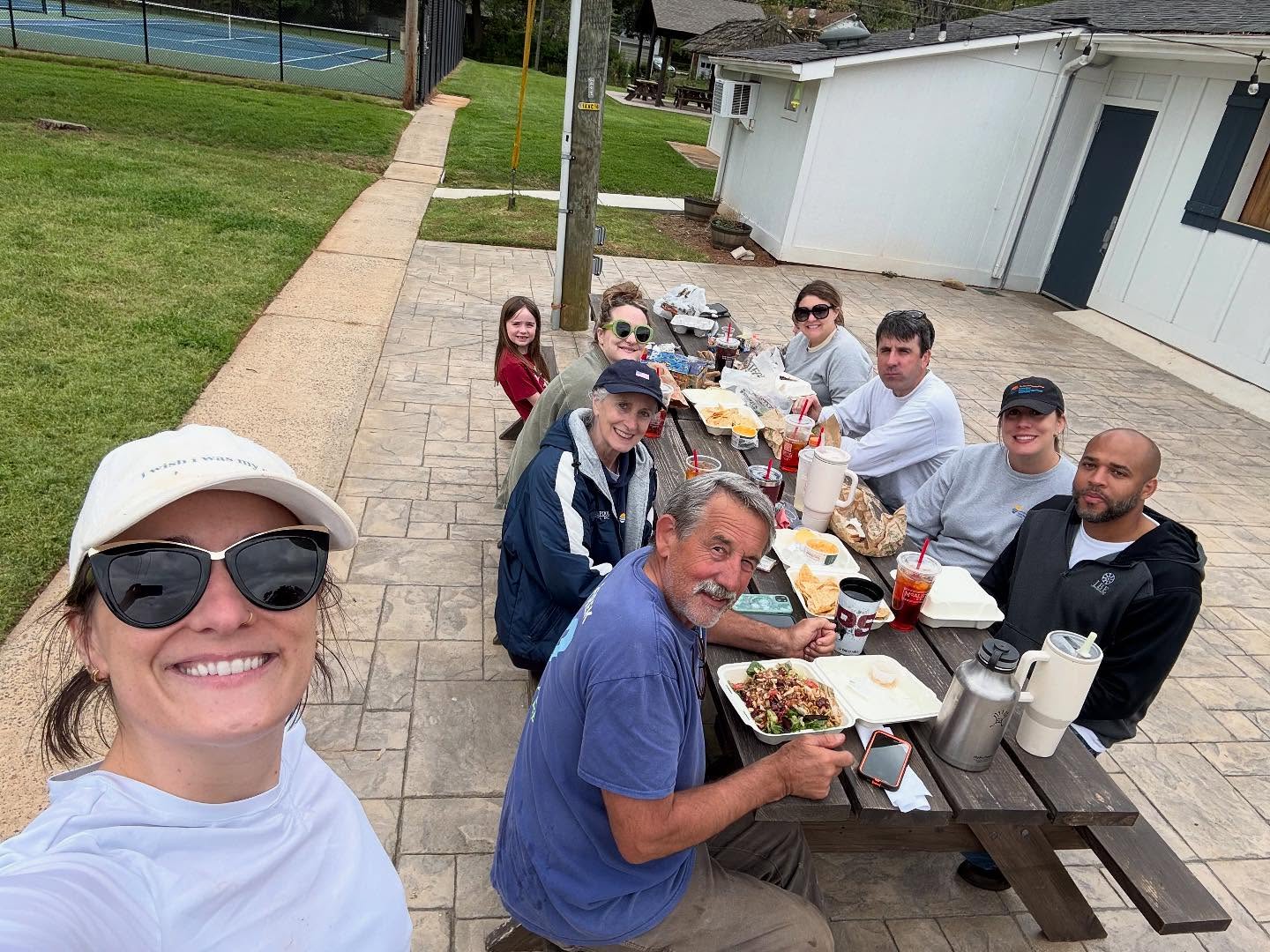 family work day down at the pool! we’re down here getting things ready for spring fling on 4/26! 🌹🌸🌺🌷🌼