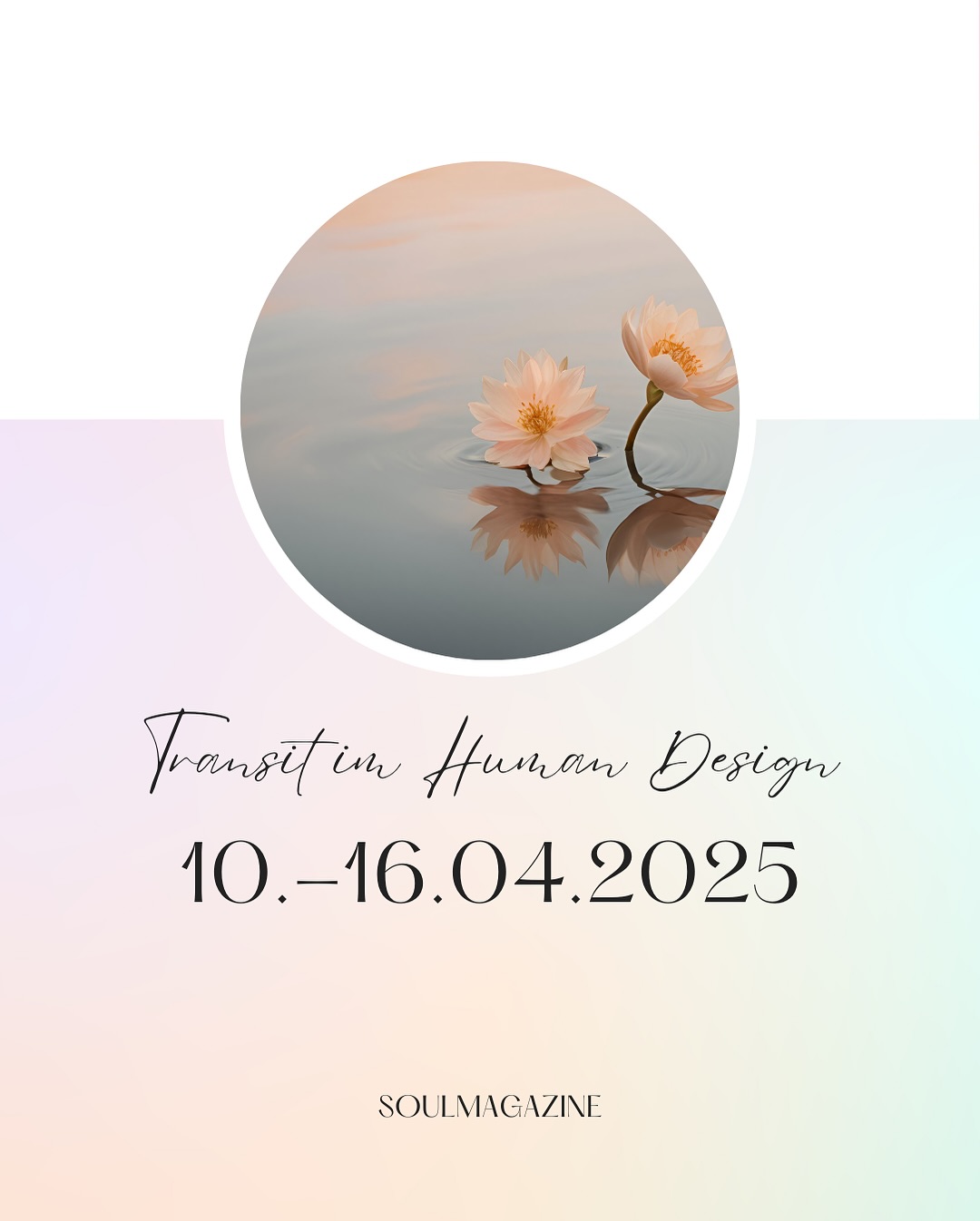 Wachstum, das bleibt – und Veränderung, die trägt:
Die aktuelle Human Design Woche vom 10. bis 16. April 2025 öffnet ein kraftvolles Zeitfenster für alle, die bereit sind, ihre Projekte nicht nur zu starten, sondern auch bewusst zu vollenden. Mit der Sonne in Tor 42 und der Erde in Tor 32 treffen Expansion und Beständigkeit aufeinander – eine Einladung, mutig voranzugehen und gleichzeitig tief verwurzelt zu bleiben. Warum jetzt der perfekte Moment ist, um aus Stagnation in Flow zu kommen – und wie du dein Potenzial wirklich ausschöpfst – erfährst du im aktuellen Beitrag.
#soulmagazine #transit #transitupdate #humandesign #humandesigntransit #energieupdate #wachstum