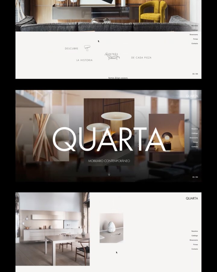More from the new website design for @quartamobiliario
Check it out at quarta.es
Amazing photography by Antonio Carreño @calochico & development by Dromen Studio 🤍
#webdesign #uiux #artdirection
