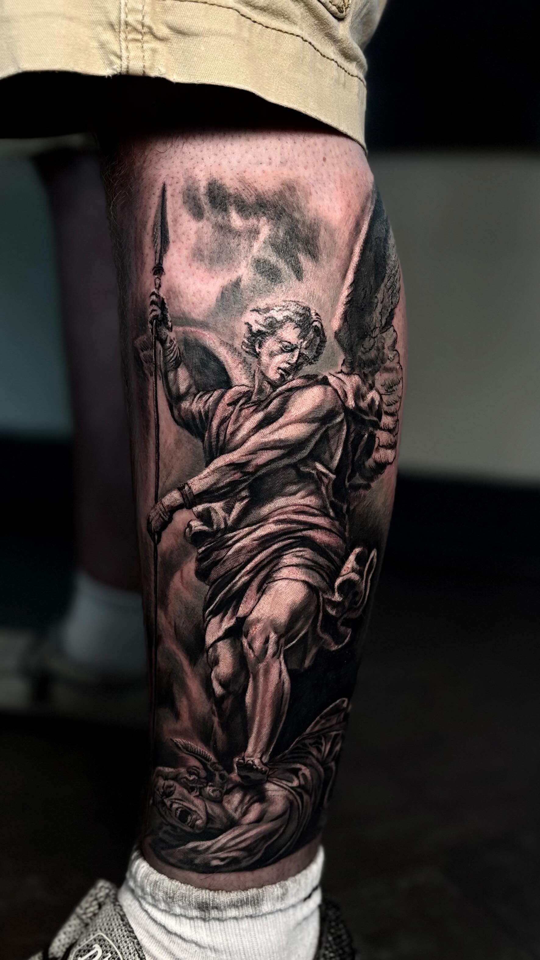 💥 St. Michael💥
✉️ DM to book your free consultation
.
.
.
.
.
#tattooculture #tattoocolor #tattooedlife #tattooinstagram #tattooedpeople #tattooofinstagram #tattoofineline #tattoostagram #tattoodrawing #tattoosupply #lovetattoos #tattoosupplies #tattooinked #menwithtattoos #inspirationtattoo #tattooers #tattooman #tattooinkspiration #tattoocollector #tattoosforwomen #tattoomen #simpletattoo #tattoomaster #womenwithtattoos #tattoorealism #tattoosformen #tattoowoman #delicatetattoo #tattoosocial #kwadron