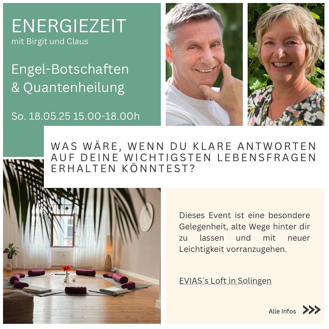 Gemeinsam gestalten wir die ENERGIEZEIT – ein Herzensprojekt, das Gruppenmeditationen, Quantenheilung und persönliche Engelbotschaften miteinander verbindet.
#engel #erzengel #spiritualalität #channeling #quantenheilung #medium #erngiearbeit #engelbotschaften #engelmagazin #solingen #monheimamrhein #langenfeldrheinland #leverkusen #düsseldorf #köln