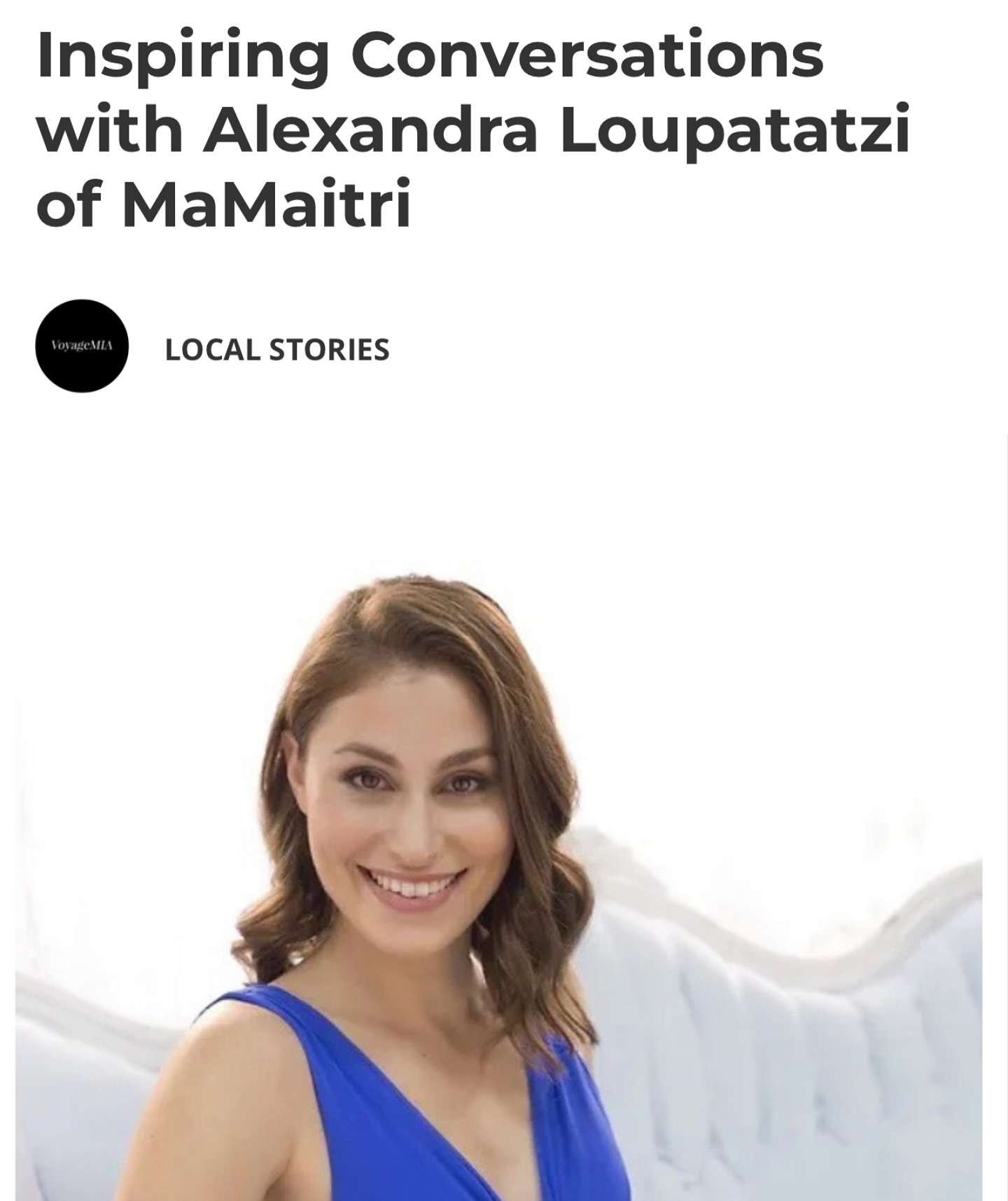 So honored for this magazine interview @voyagemiami š
I love sharing my authentic journey š¤
To many more Dharmic dedicated projects āØ
Read full interview here;
https://voyagemia.com/interview/inspiring-conversations-with-alexandra-loupatatzi-of-mamaitri
#womenscoach #lifecoach #couplescoach #couplegoals #lifeguide #businesscoach #dharmicwork #innergrowth #growthjourney #miamifl #broward #daviefl #onlinecoach #alex_mamaitri