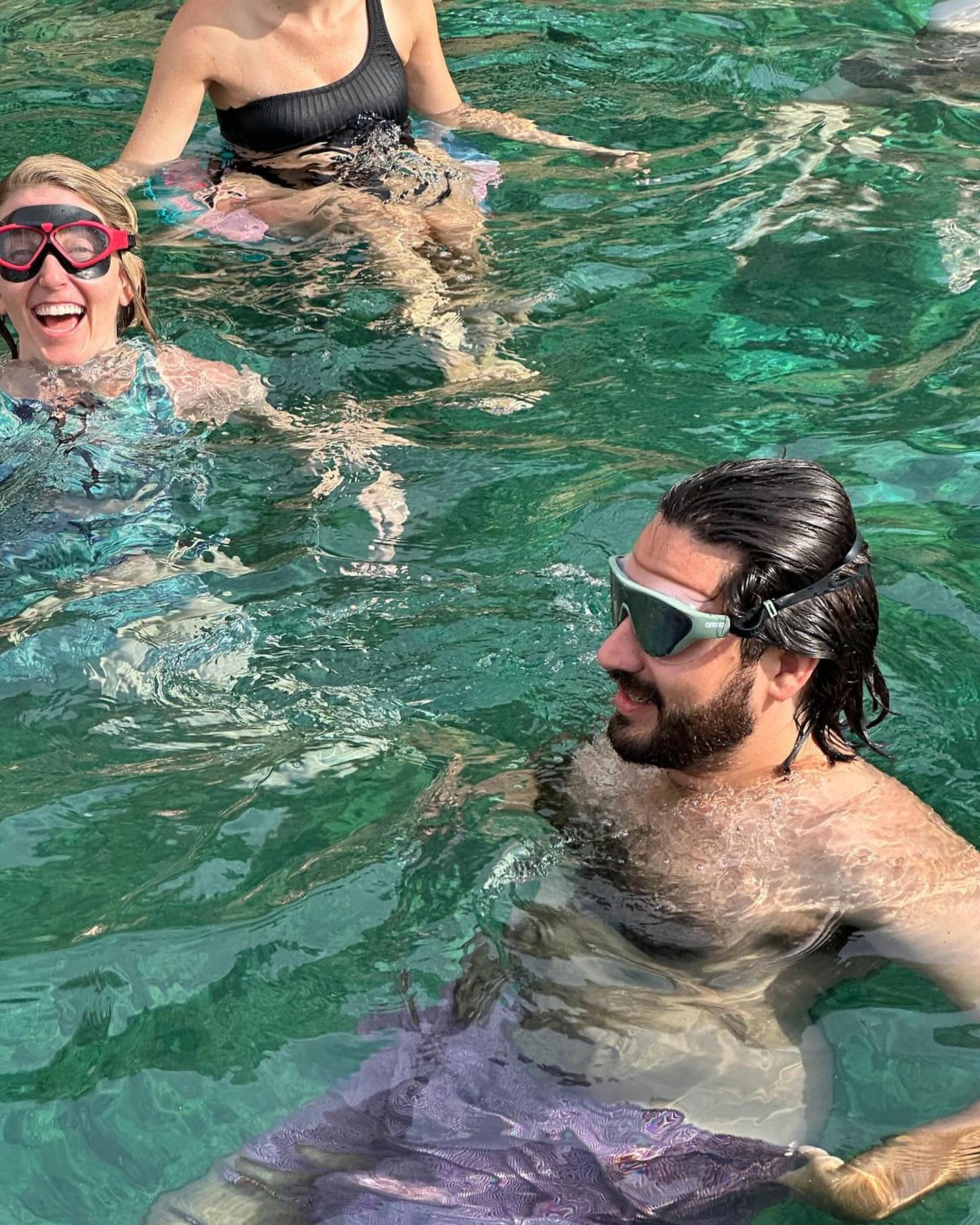 A moment captured at one of our many lovely swim stops along our route!