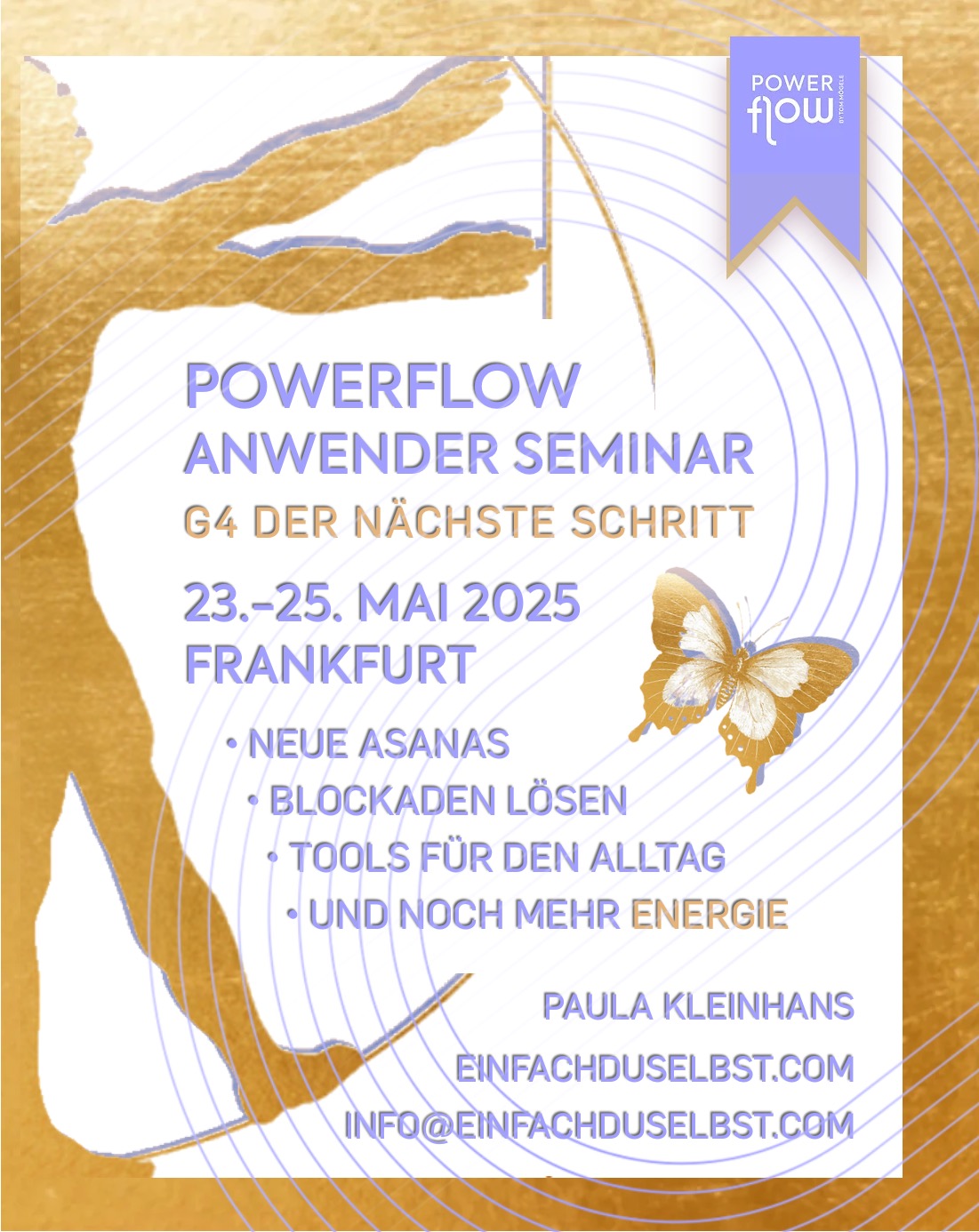 POWERFLOW ANWENDER
G4 der nächste Schritt
Fr-So 23.-25. Mai in Frankfurt
Unser neues 3 tägiges Level 2 Seminar:
Neue Asanas, das Lösen alter tiefsitzender Blockaden, kraftvolle Tools für die Eigenanwendung im Alltag, Hintergrundinformationen die dir helfen auch nachfolgend spielend leicht durch den Dschungel des Alltags zu navigieren, bilden hier die Grundlage für ein sattelfestes Fundament im G4
Innovative Techniken & Übungen heben Deine G4 Erfahrung auf ein erweiterte Ebene.
Im Powerflow Anwender Seminar werden erstmal völlig neue Handhaltungen & Übungen gezeigt.
Mit diesen Neuerungen & der kraftvolleren Energie bei Powerflow ist dieses Seminar auch eine wundervolle Fortibilungsmöglichkeit für Practitioner, Experts & Trainer.
Werde ein Powerflow Anwender aktiviere das nächste Level deiner Energie!
Mehr erfahren: Link in Bio
Einfachduselbst.com
#einfachduselbst #powerflow #g4verändertalles #freiheit #powerflowstarterseminar #neuewege #energie #winwin #selbstverantwortung #theeasyway #zueinfachumwahrzusein #gettagothekeytoyourenergy #naturallifebalance #worklifebalance #stressmanagment #empowerment #dowhatyoulove #makeselfloveapriority