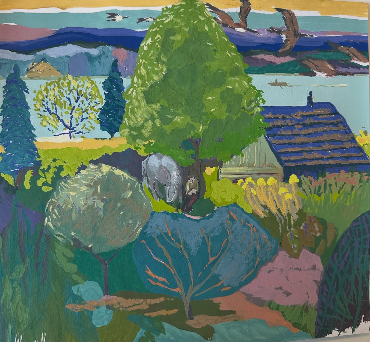 « The Nap », gouache on paper, 30x35cm, 2022.
« La sieste ».😴
#figurative #artwork #paintingart #artonpaper #frenchpainter #artcollection #poetry #instaartist #instaart #nadegemarneffeart